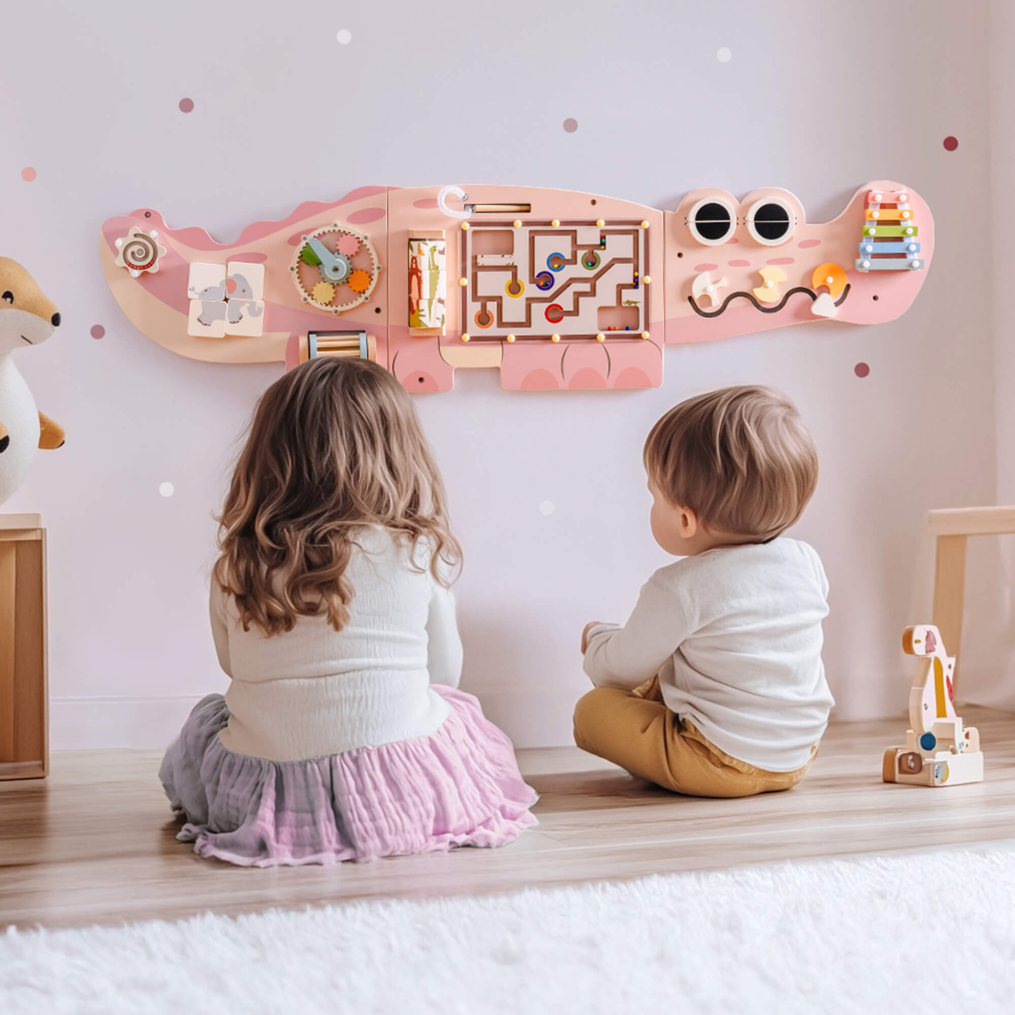 ROBUD Wooden Wall-Mounted Busy Board