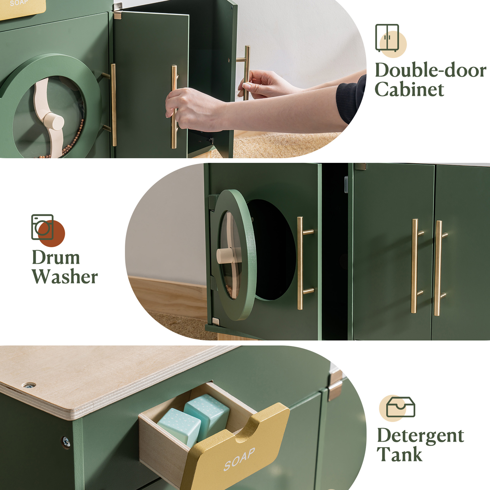 Robud Vintage Wooden Multi-Function Washing Machine