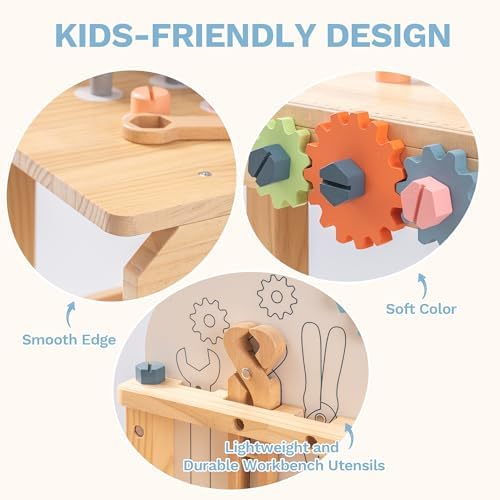 ROBUD Toy Workbench Tool Bench Set for Kids