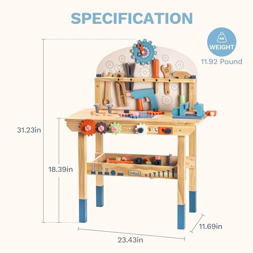 ROBUD Toy Workbench Tool Bench Set for Kids