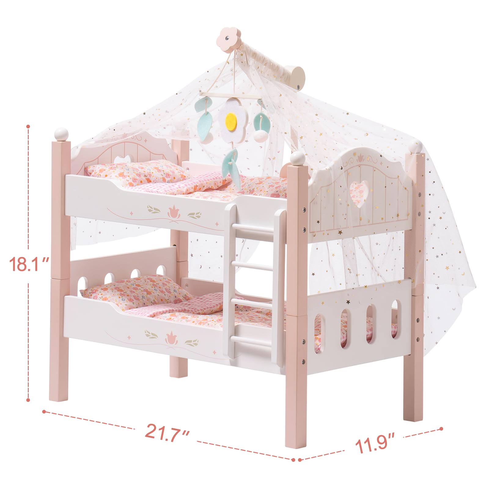 ROBUD Baby Doll Crib - Pink