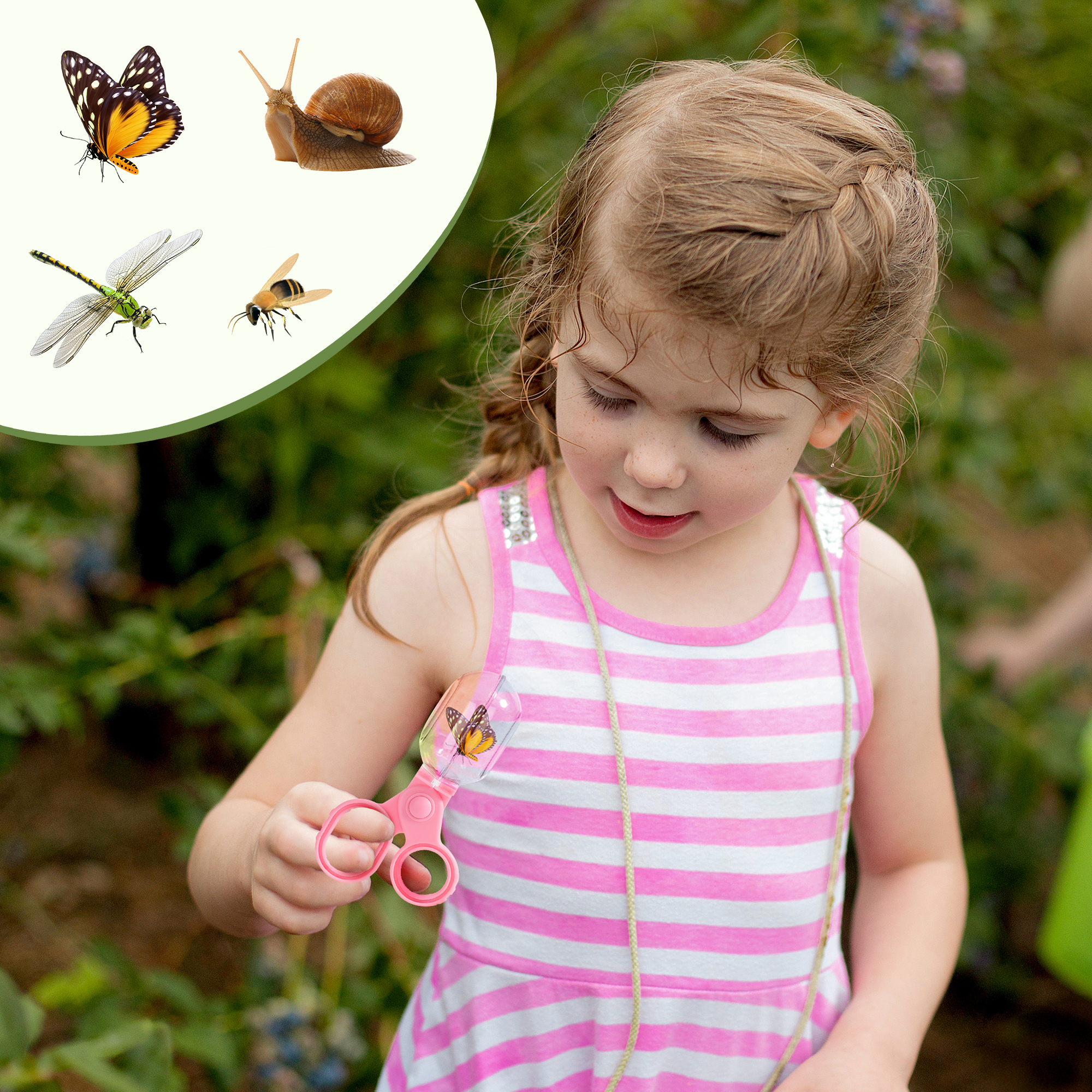 ROBUD Dual Kids Outdoor Explorer Kit - Pink & Green