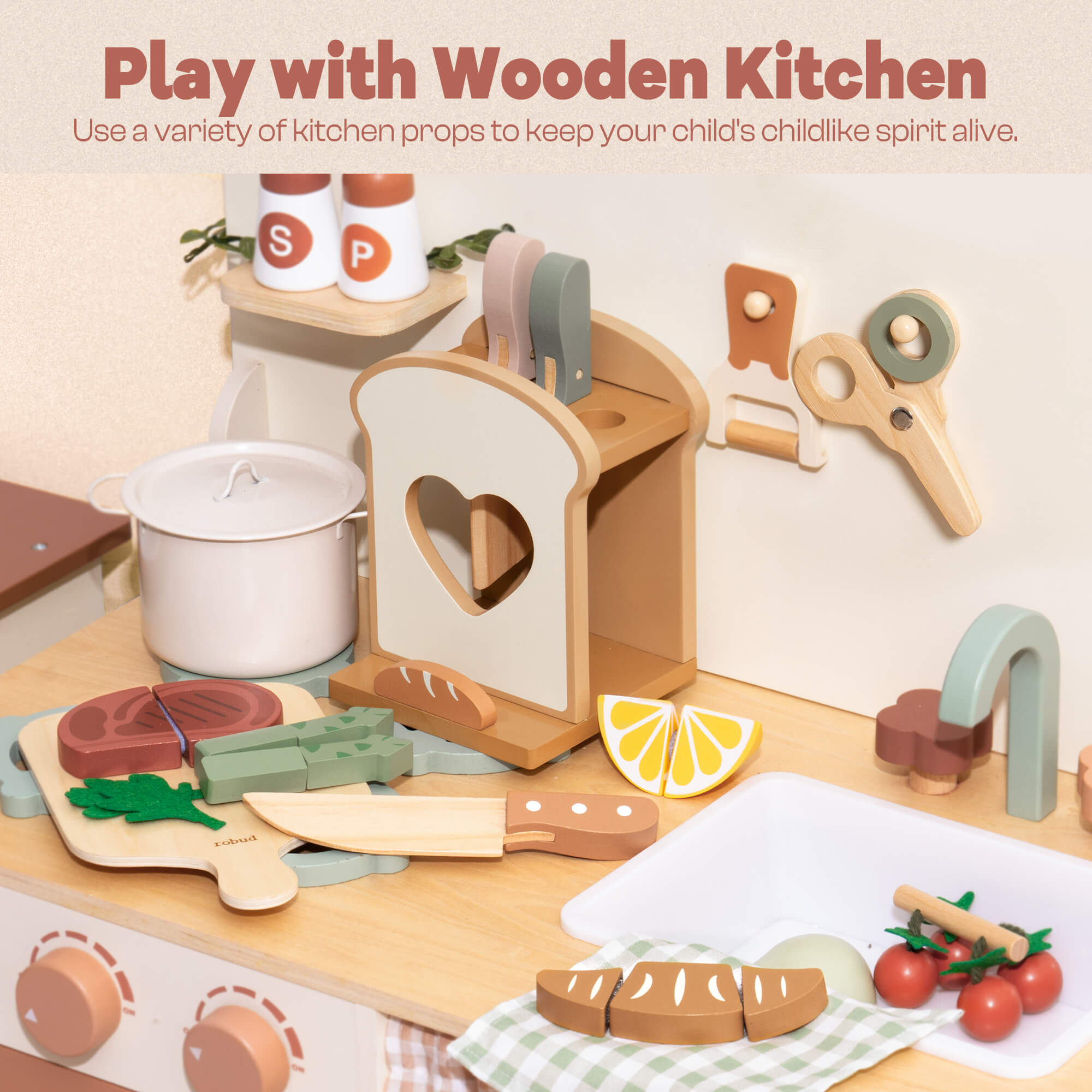 ROBUD Wooden Knife Set 16pcs