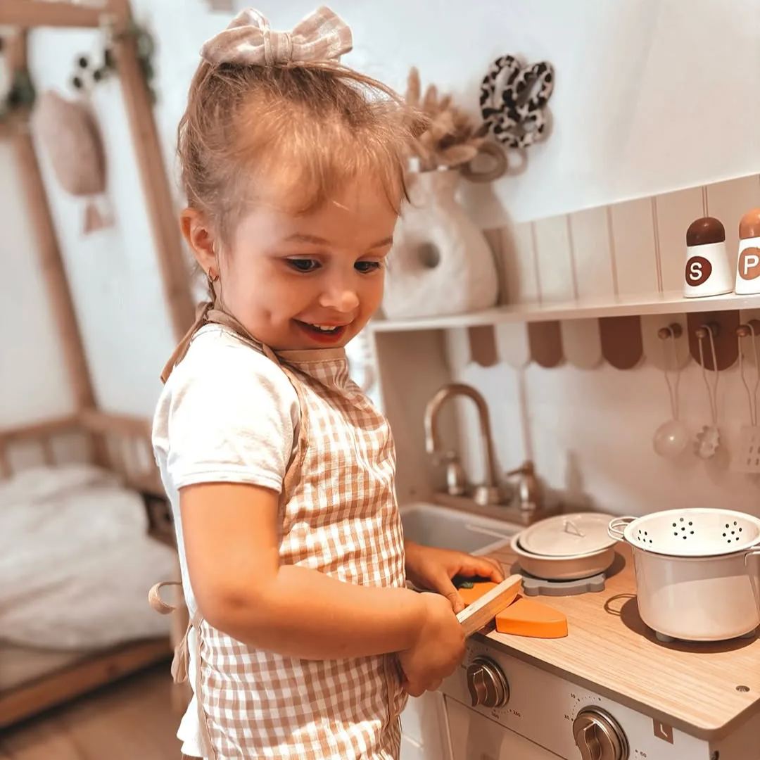 ROBUD Wooden Kids Play Kitchen Set  - Olivia Caramel
