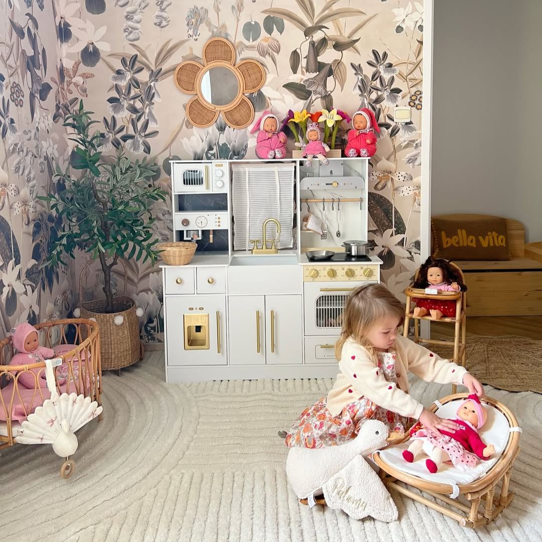 ROBUD Modern Play Kitchen for Kids - White