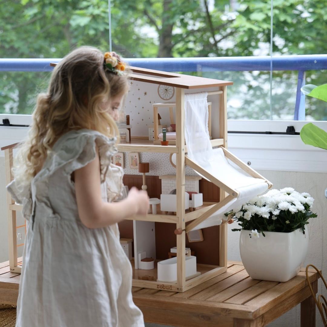 ROBUD Wooden Dollhouse - Bohemian