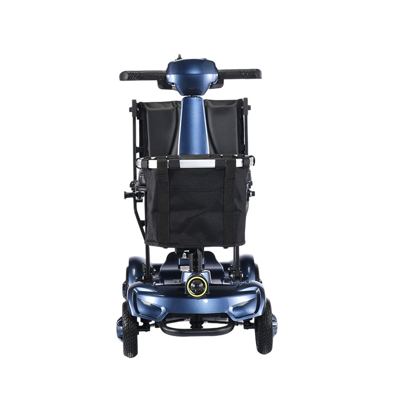 Foldscoot X-17 Folding Mobility Scooter for Seniors, 4-Wheel Lightweight Electric Scooter, 7.5 Mile Range, 265 LBS Capacity, Blue