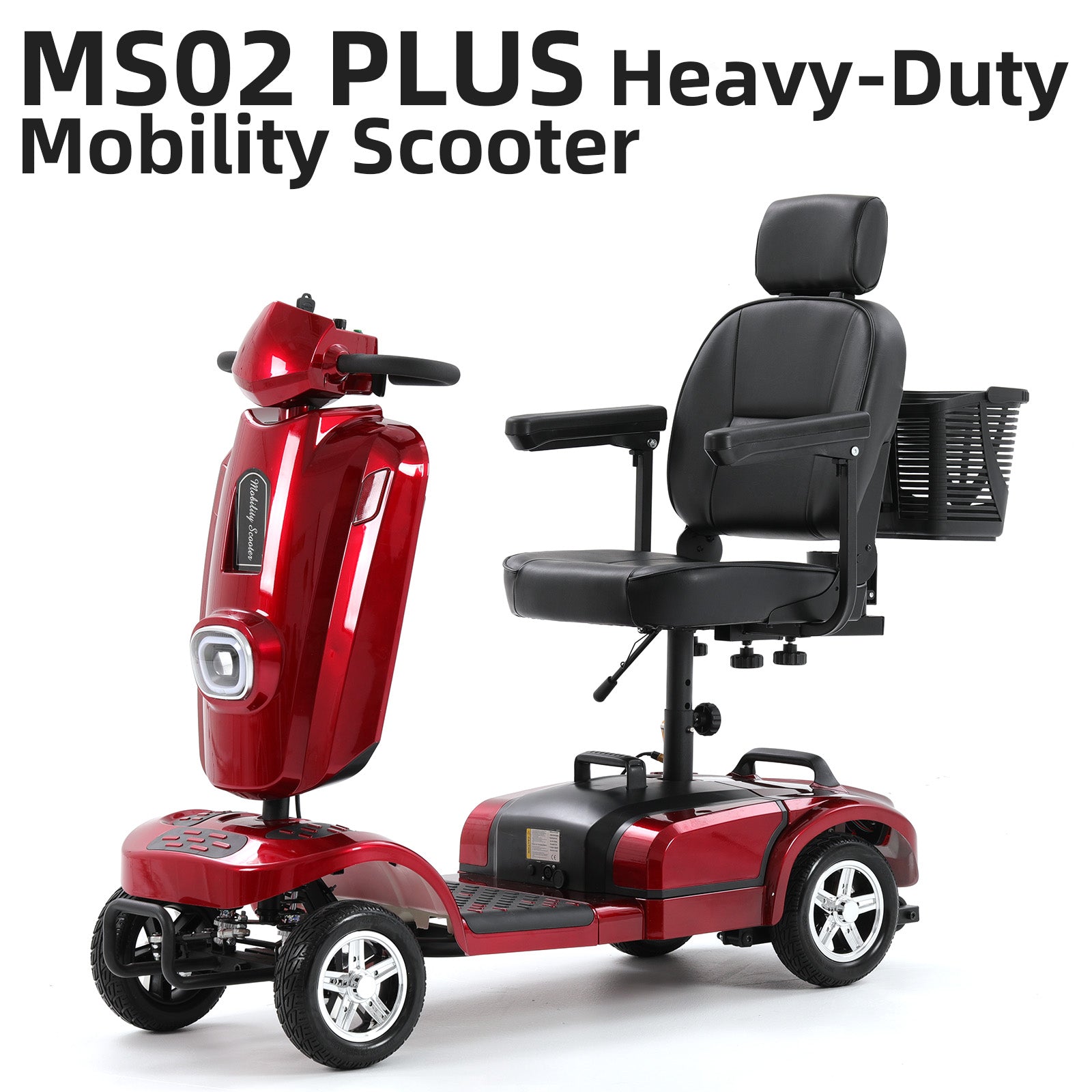 FOLDSCOOT  MS02 Plus Heavy-Duty Mobility Scooter for Seniors – 16/26-Mile Range | 400 lbs Capacity