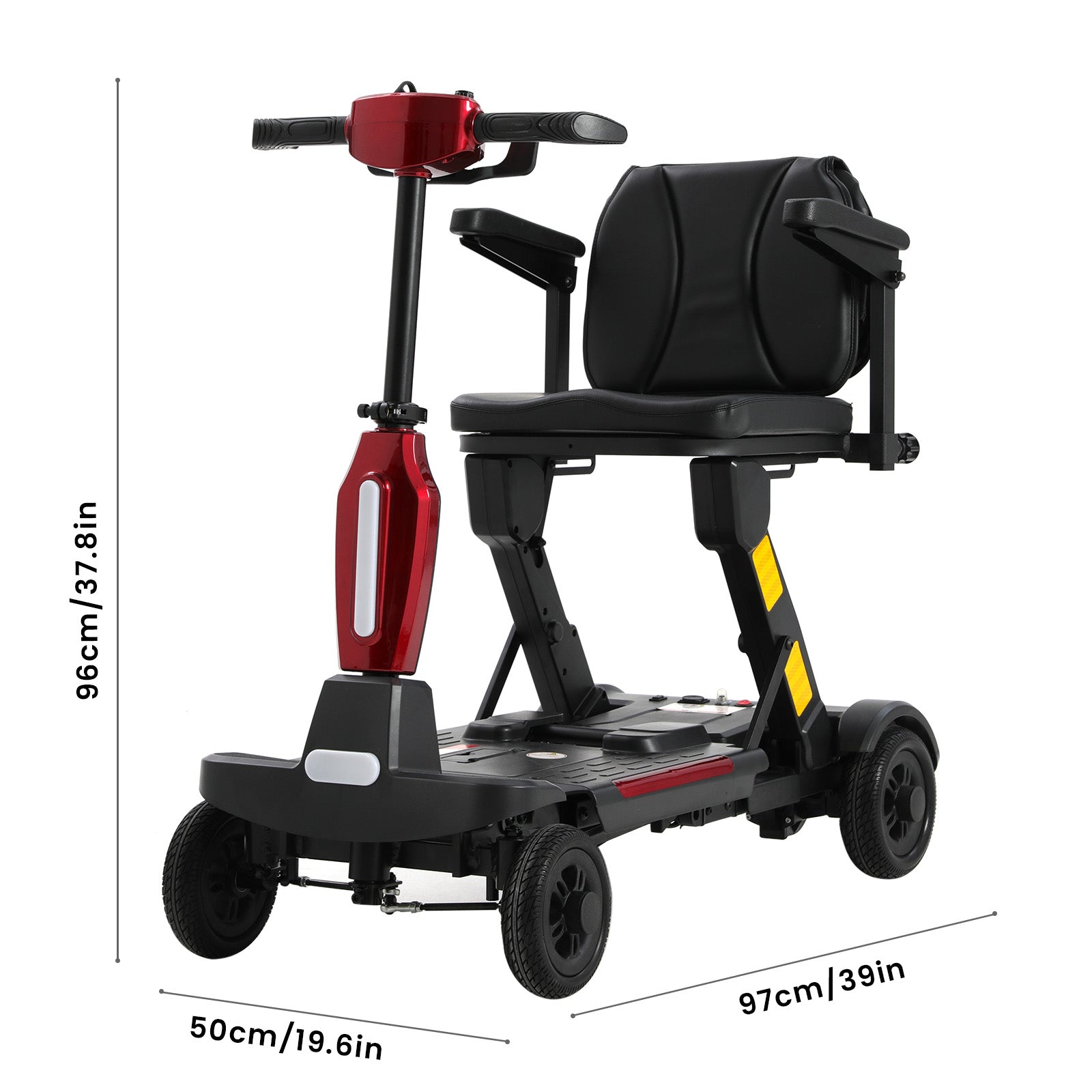 FOLDSCOOT MS02 F Foldable Mobility Scooter for Seniors – 15/20/30-Mile Range | 330 lbs Capacity