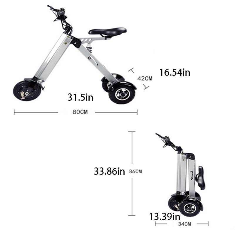 FOLDSCOOT K7S Foldable Electric Scooter for Adults, 250W Brushless Motor, 15-20km/h Max Speed, 25km Long Range, Lightweight 15kg Portable Mobility Scooter, 120kg Load, Foldable for Car Trunk, Silver Gray