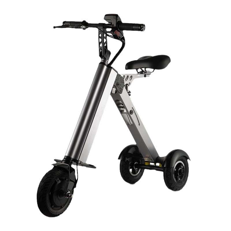 FOLDSCOOT K7S Foldable Electric Scooter for Adults, 250W Brushless Motor, 15-20km/h Max Speed, 25km Long Range, Lightweight 15kg Portable Mobility Scooter, 120kg Load, Foldable for Car Trunk, Silver Gray