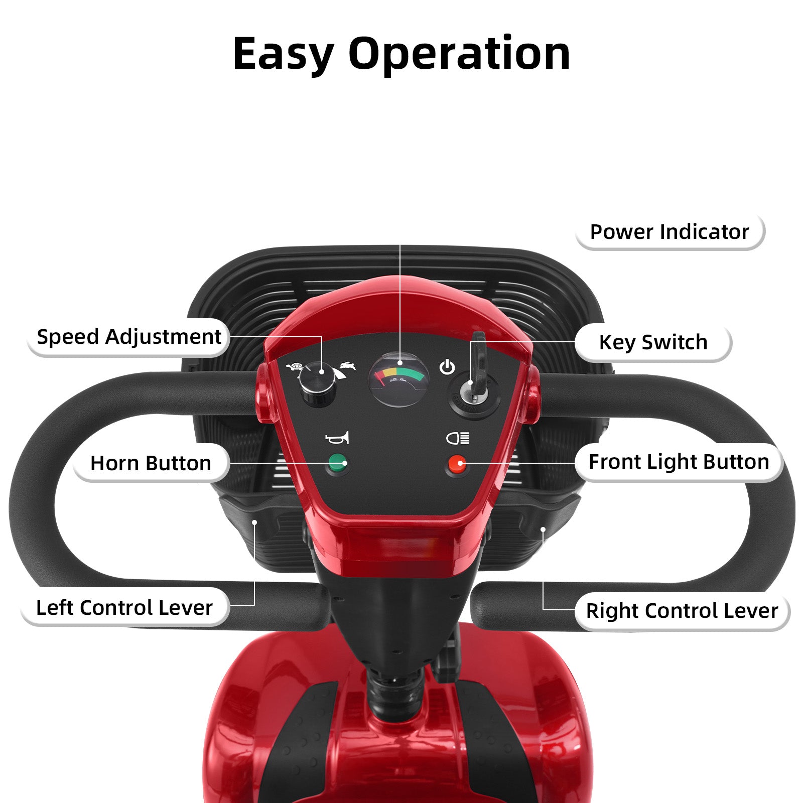 FOLDSCOOT MS02 4-Wheel Mobility Scooter for Seniors – 30-Mile Range | 7 MPH Top Speed