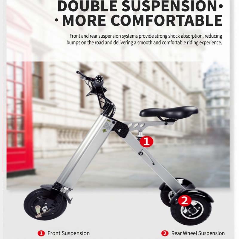 FOLDSCOOT K7S Foldable Electric Scooter for Adults, 250W Brushless Motor, 15-20km/h Max Speed, 25km Long Range, Lightweight 15kg Portable Mobility Scooter, 120kg Load, Foldable for Car Trunk, Silver Gray