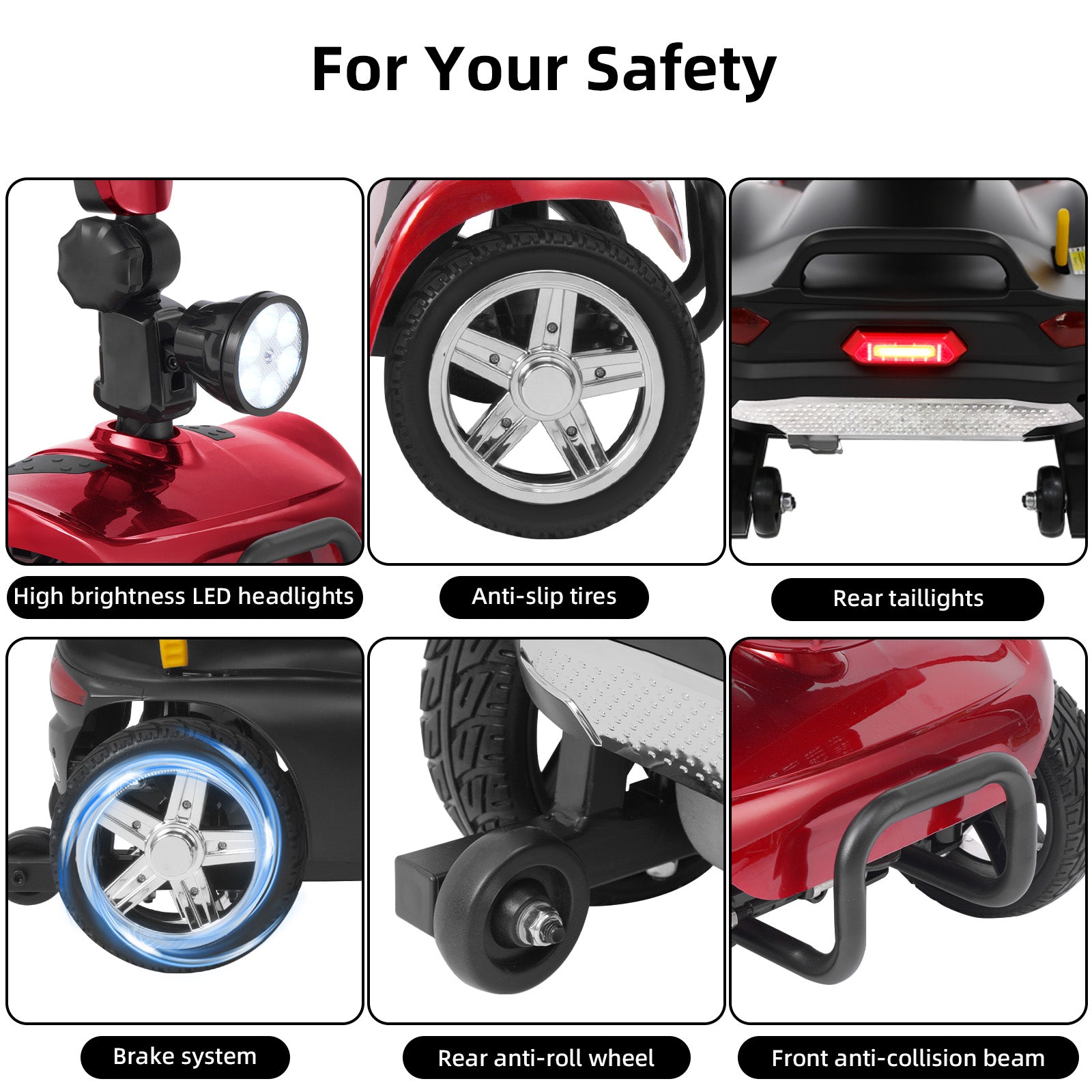 FOLDSCOOT MS02 4-Wheel Mobility Scooter for Seniors – 30-Mile Range | 7 MPH Top Speed