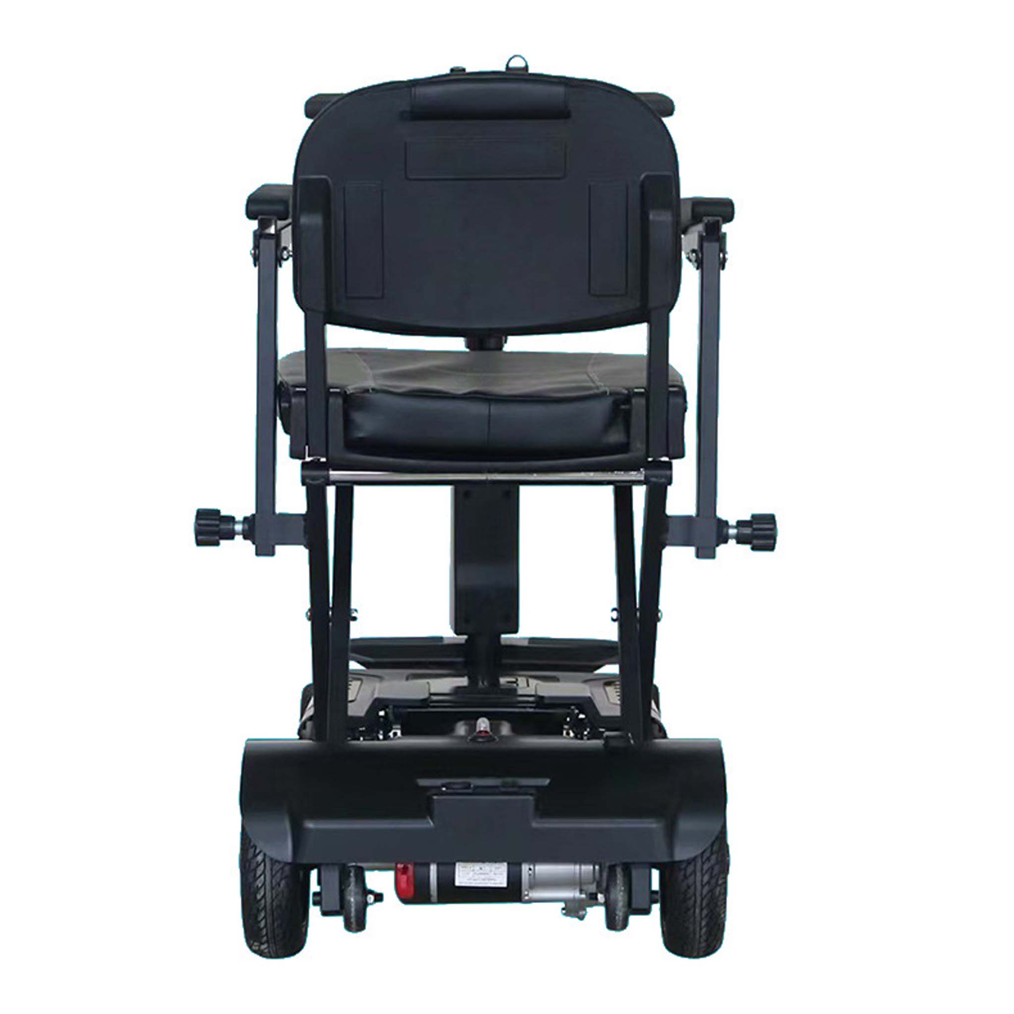 Foldscoot X-11 Manual Folding Mobility Scooter for Seniors, 4-Wheel Lightweight Electric Scooter, 7.5 Mile Range, 265 LBS Capacity, Red, Fits in Car Trunks