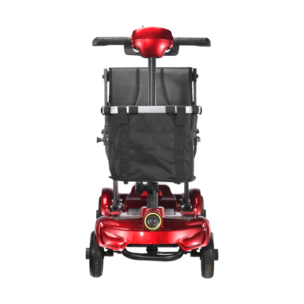 Foldscoot Compact Folding Mobility Scooter – Red (Model: X-17) Lightweight 4-Wheel Electric Scooter for Seniors & Adults | Foldable, 7.5 Miles Range, 265 LBS Weight Capacity