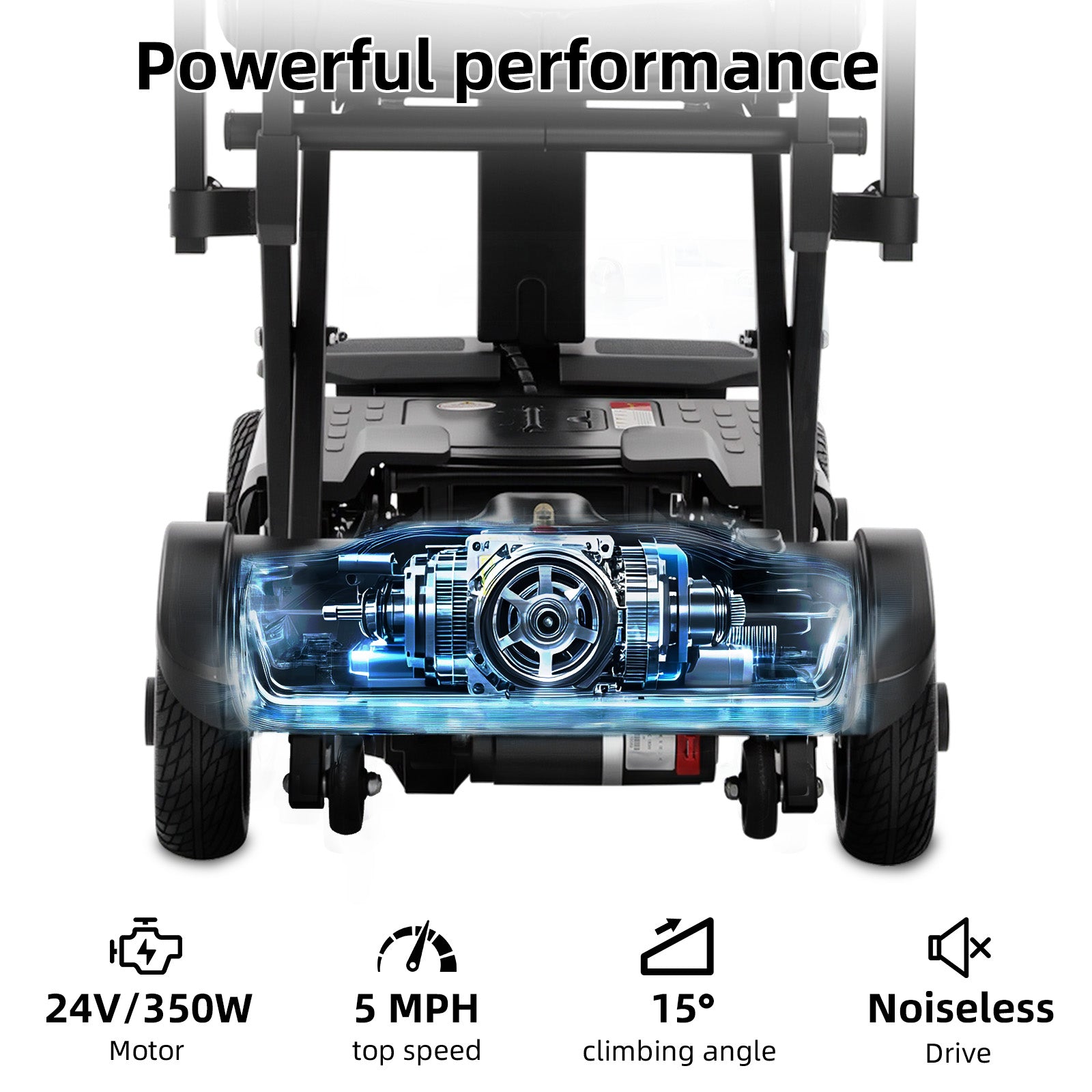 FOLDSCOOT MS02 F Foldable Mobility Scooter for Seniors – 15/20/30-Mile Range | 330 lbs Capacity