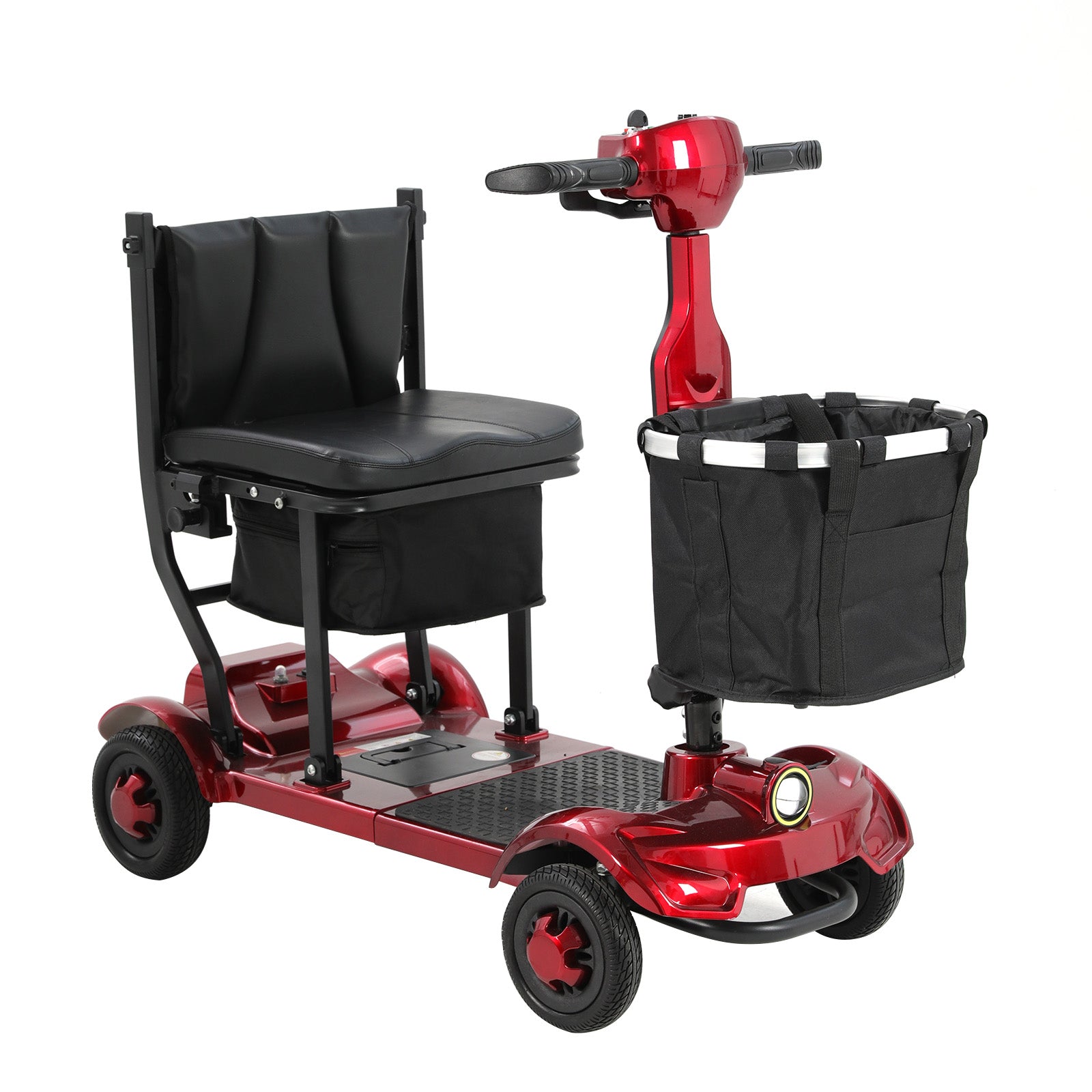 FOLDSCOOT MS01 F Lightweight Mobility Scooter, 41 lbs, 12/24 Mile Range, 300 lbs Capacity, LED Light & Triple Storage