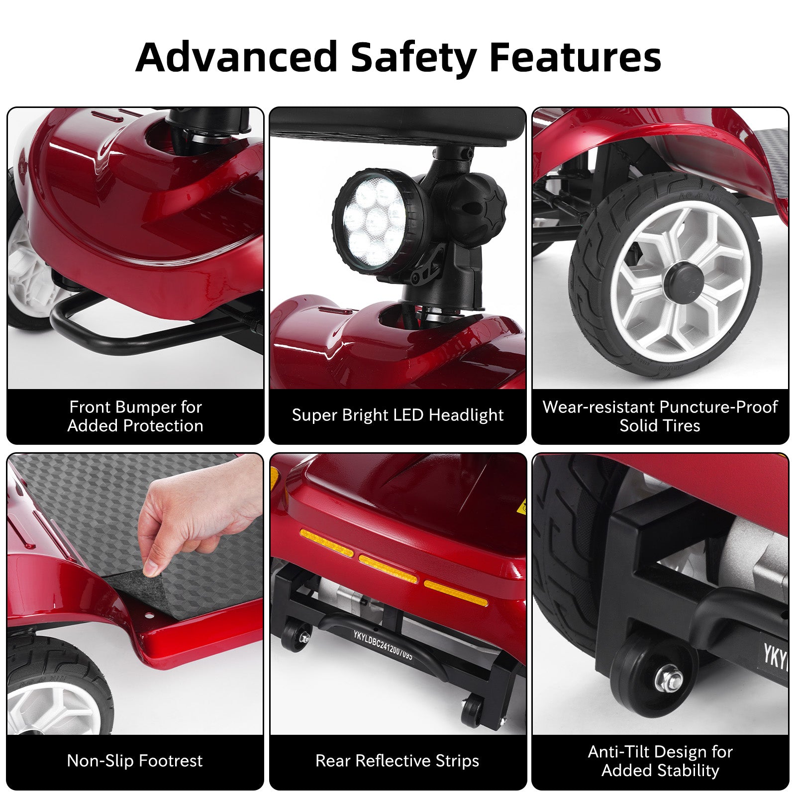 FOLDSCOOT MS01 4-Wheel Foldable Mobility Scooter for Seniors – 15-Mile Range | 300 lbs Capacity
