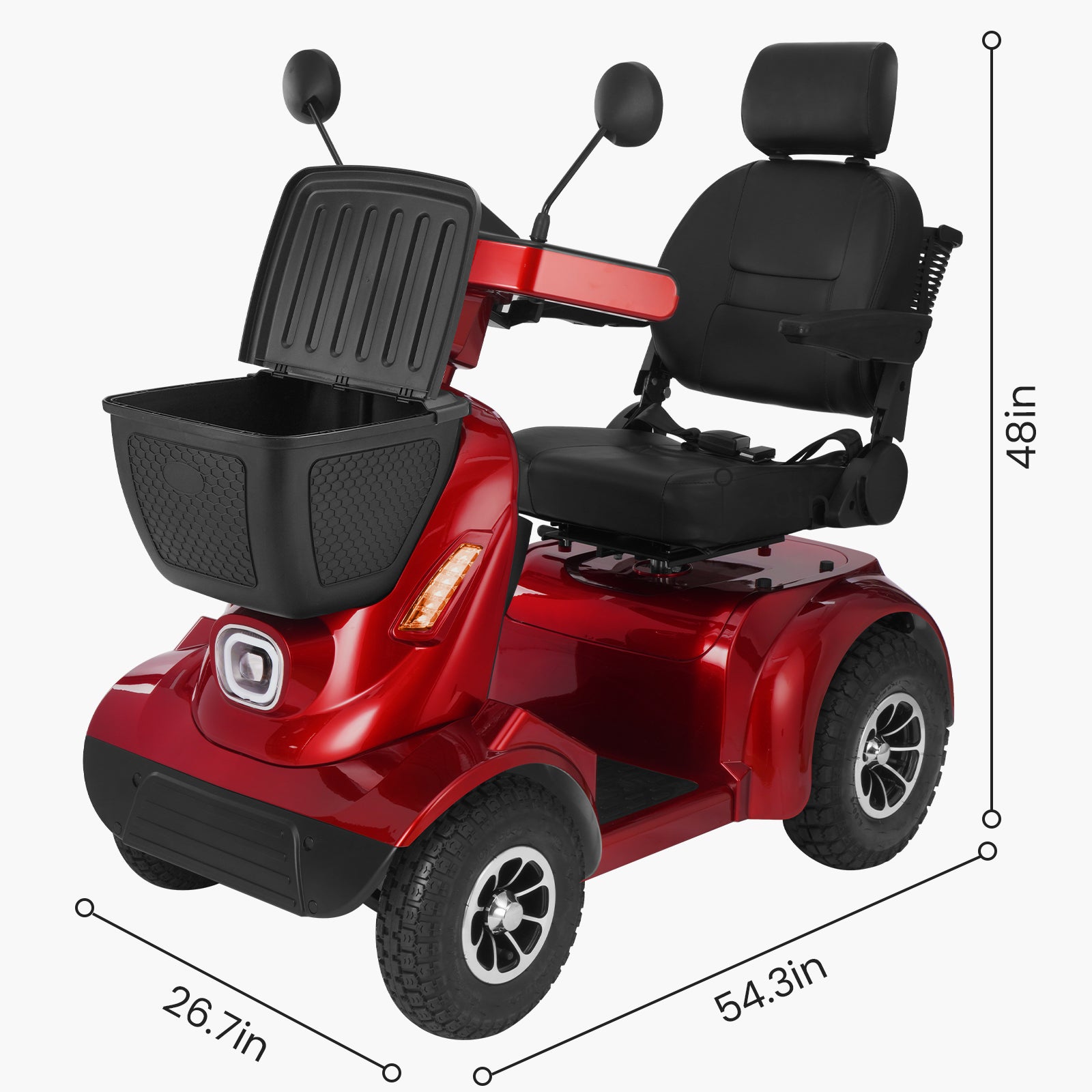FOLDSCOOT  MS02 MAX Heavy-Duty Mobility Scooter for Seniors – 32-Mile Range | 500 lbs Capacity