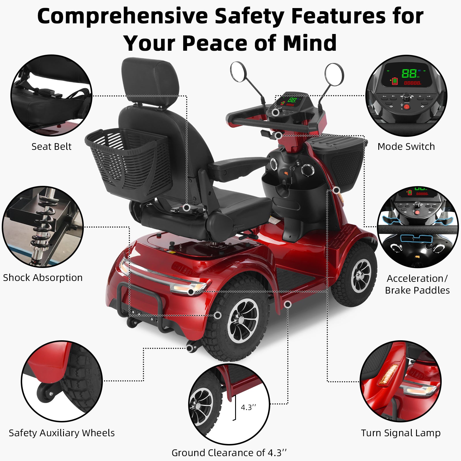 FOLDSCOOT  MS02 MAX Heavy-Duty Mobility Scooter for Seniors – 32-Mile Range | 500 lbs Capacity