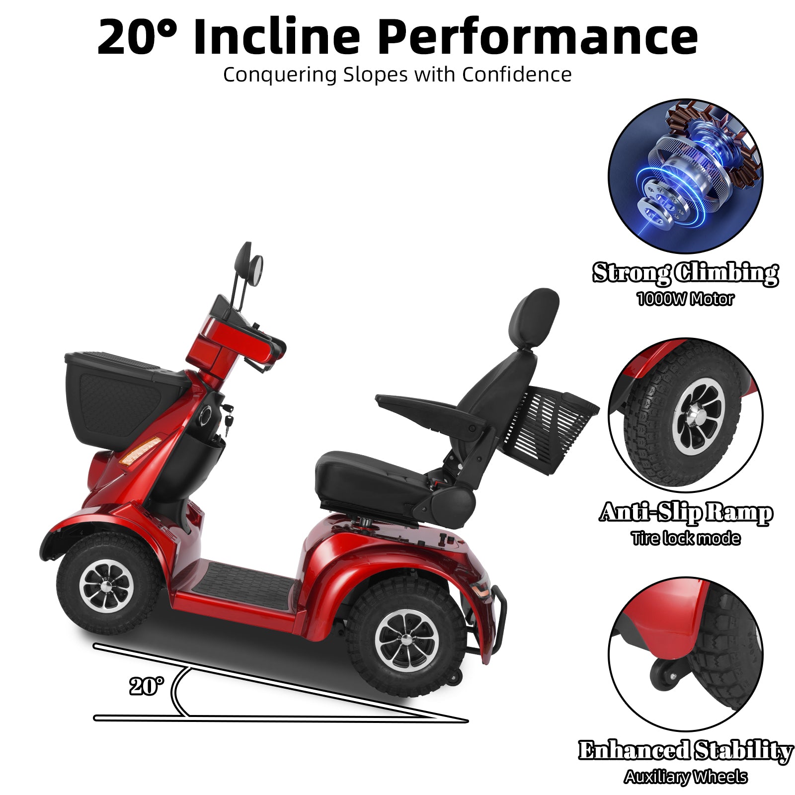 FOLDSCOOT  MS02 MAX Heavy-Duty Mobility Scooter for Seniors – 32-Mile Range | 500 lbs Capacity