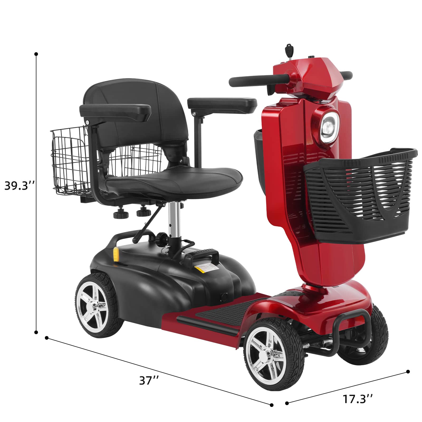 FOLDSCOOT MS02 Pro Foldable Mobility Scooter for Seniors – 30-Mile Range | Multi-Storage Design