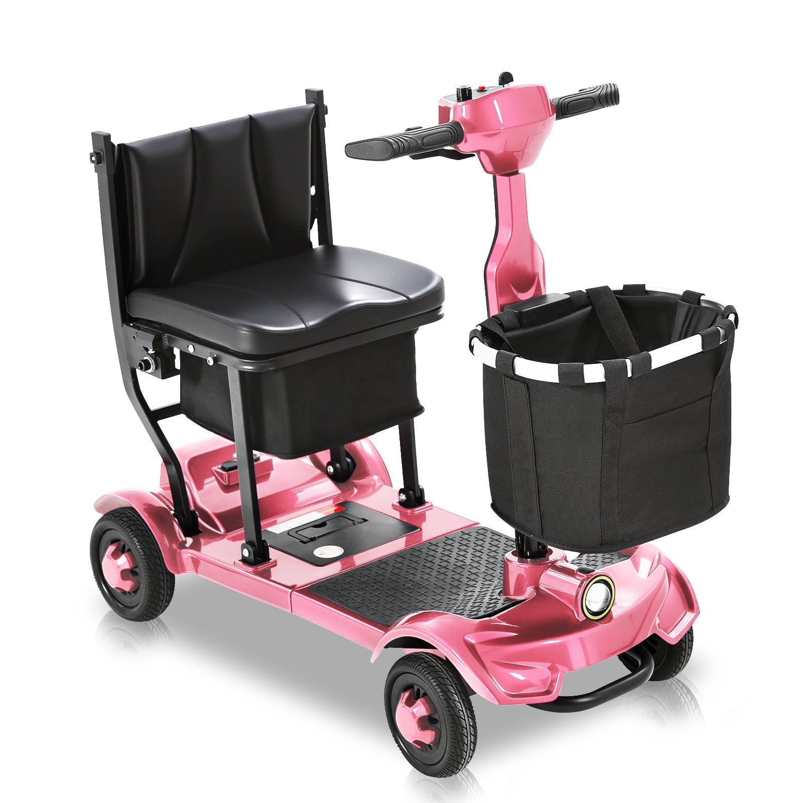FOLDSCOOT MS01 F Lightweight Mobility Scooter, 41 lbs, 12/24 Mile Range, 300 lbs Capacity, LED Light & Triple Storage