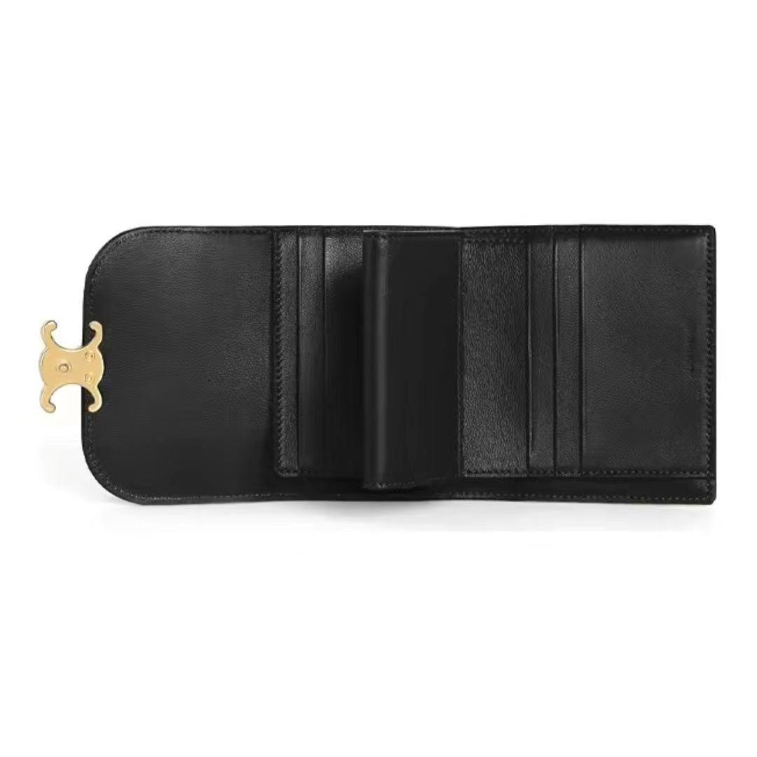 スモールウォレット トリオンフ / トリオンフプリント入りテキスタイル＆カーフスキン くろいろ