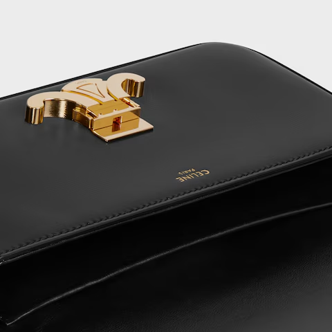 ショルダーバッグ クロード / シャイニーカーフスキン / ブラック