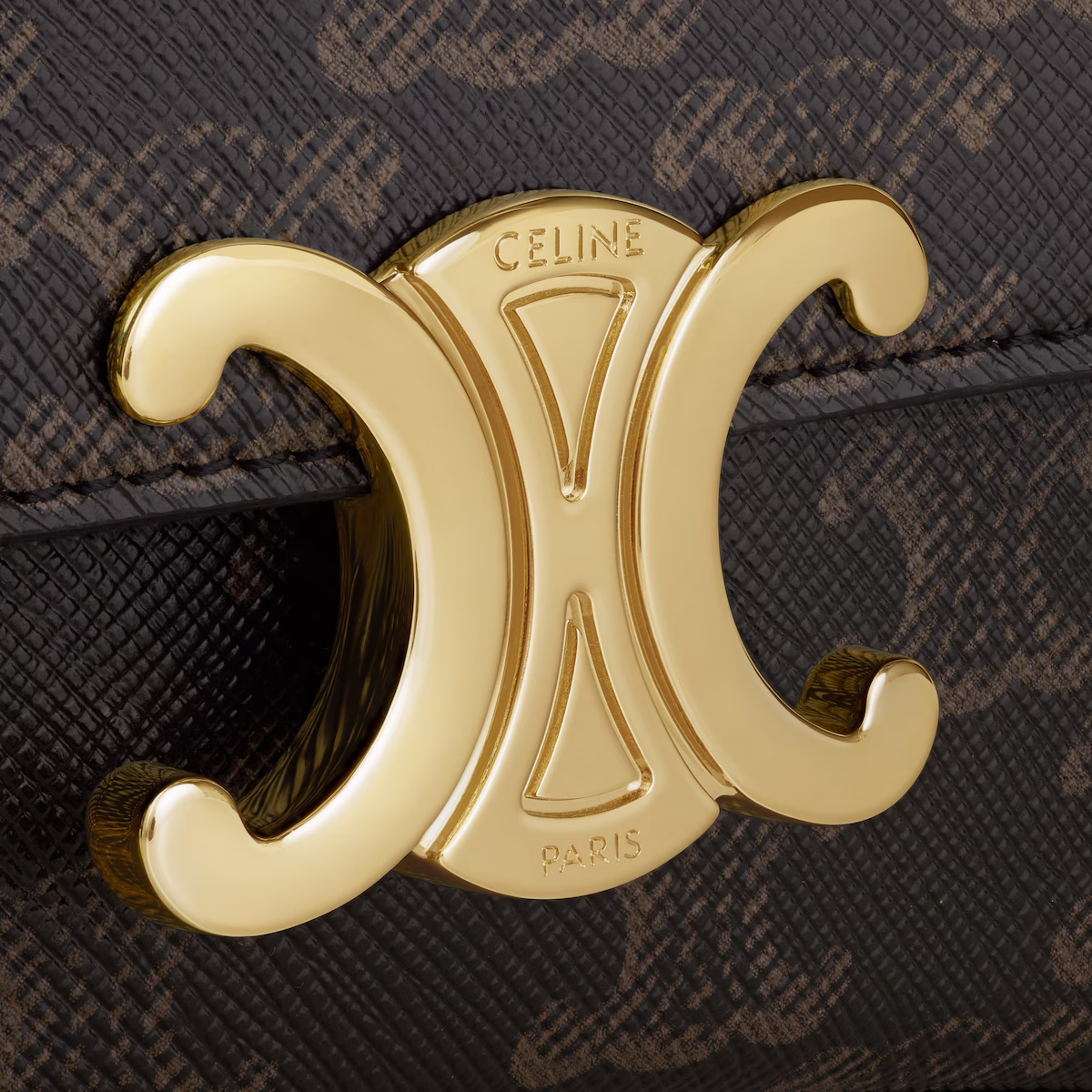 ティーン CELINE ローラ / トリオンフ キャンバス＆カーフスキン / タン