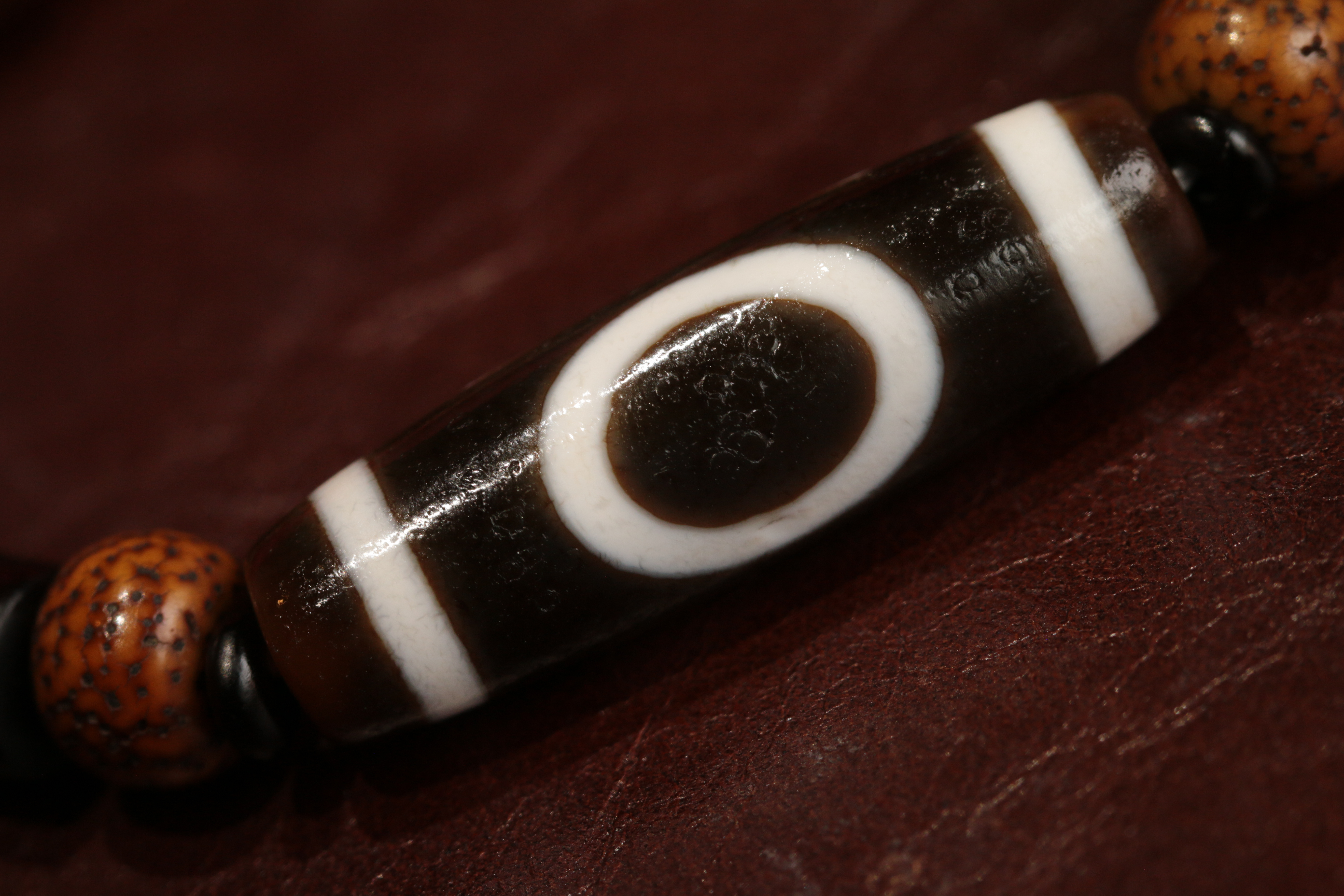 Heaven & Earth, Stars & Moon Bodhi and Dzi Bead Bracelet（Unique ID:cp-1-4631）