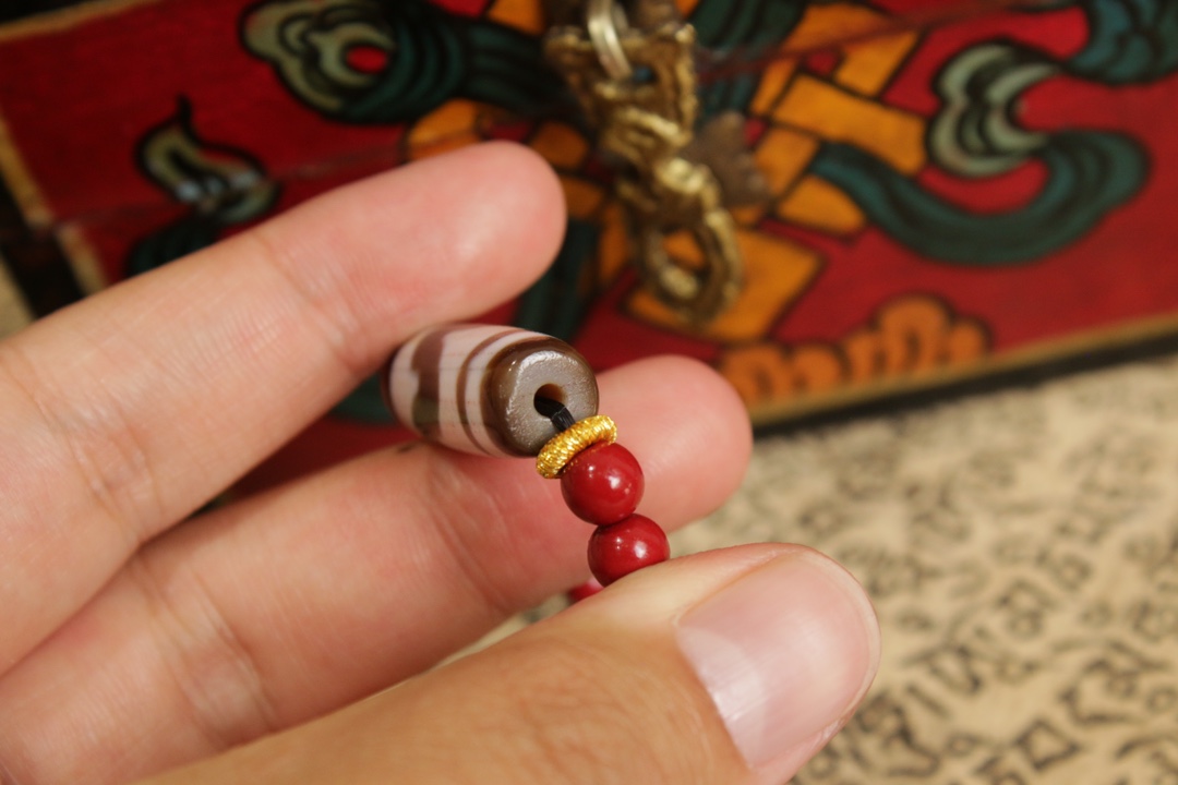 Tiger Tooth Dzi Bead Bracelet（Unique ID:cp1-1662）
