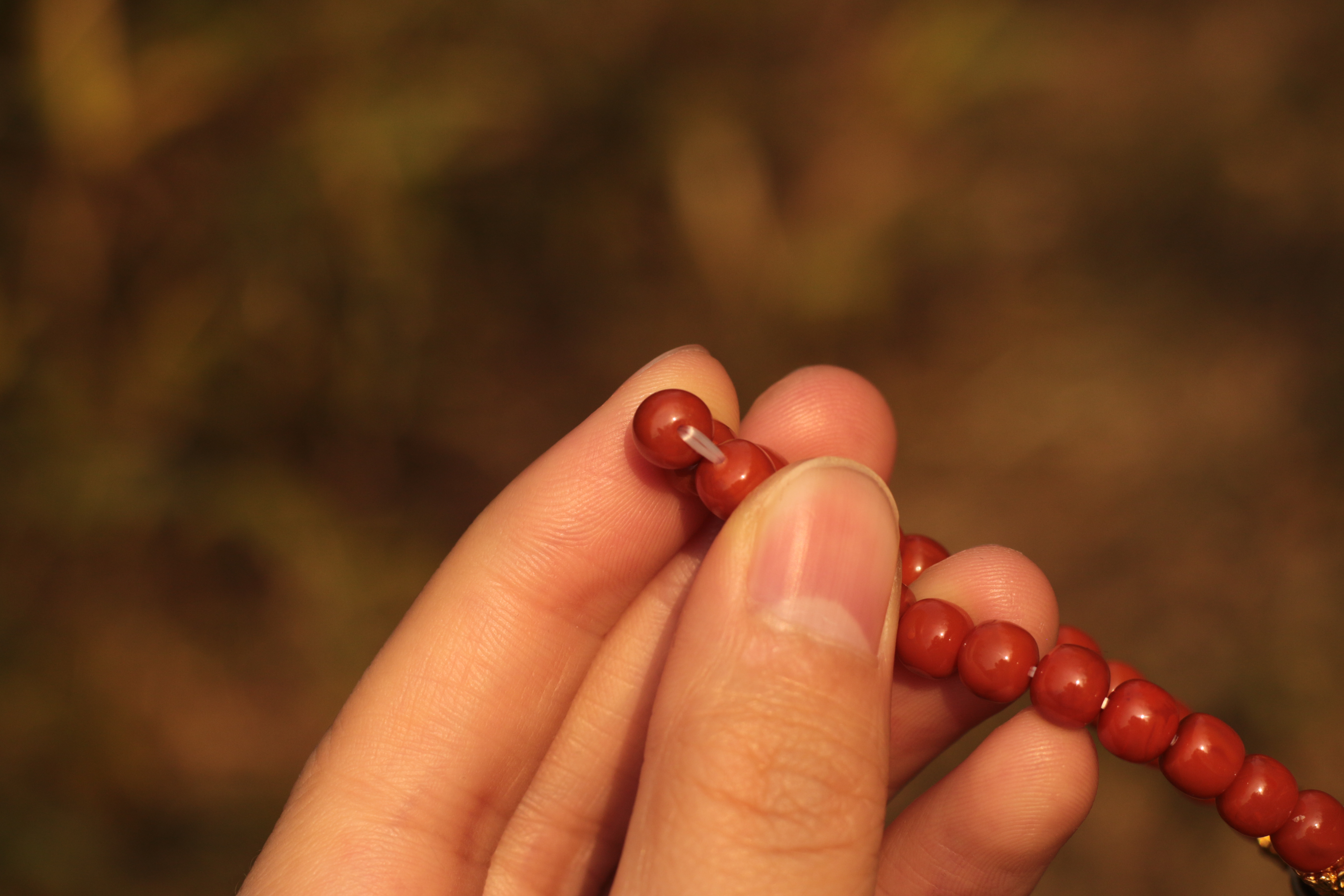 Nan Hong Agate "Treasure Vase" Dzi Bead Bracelet（Unique ID:cp-1-5967）