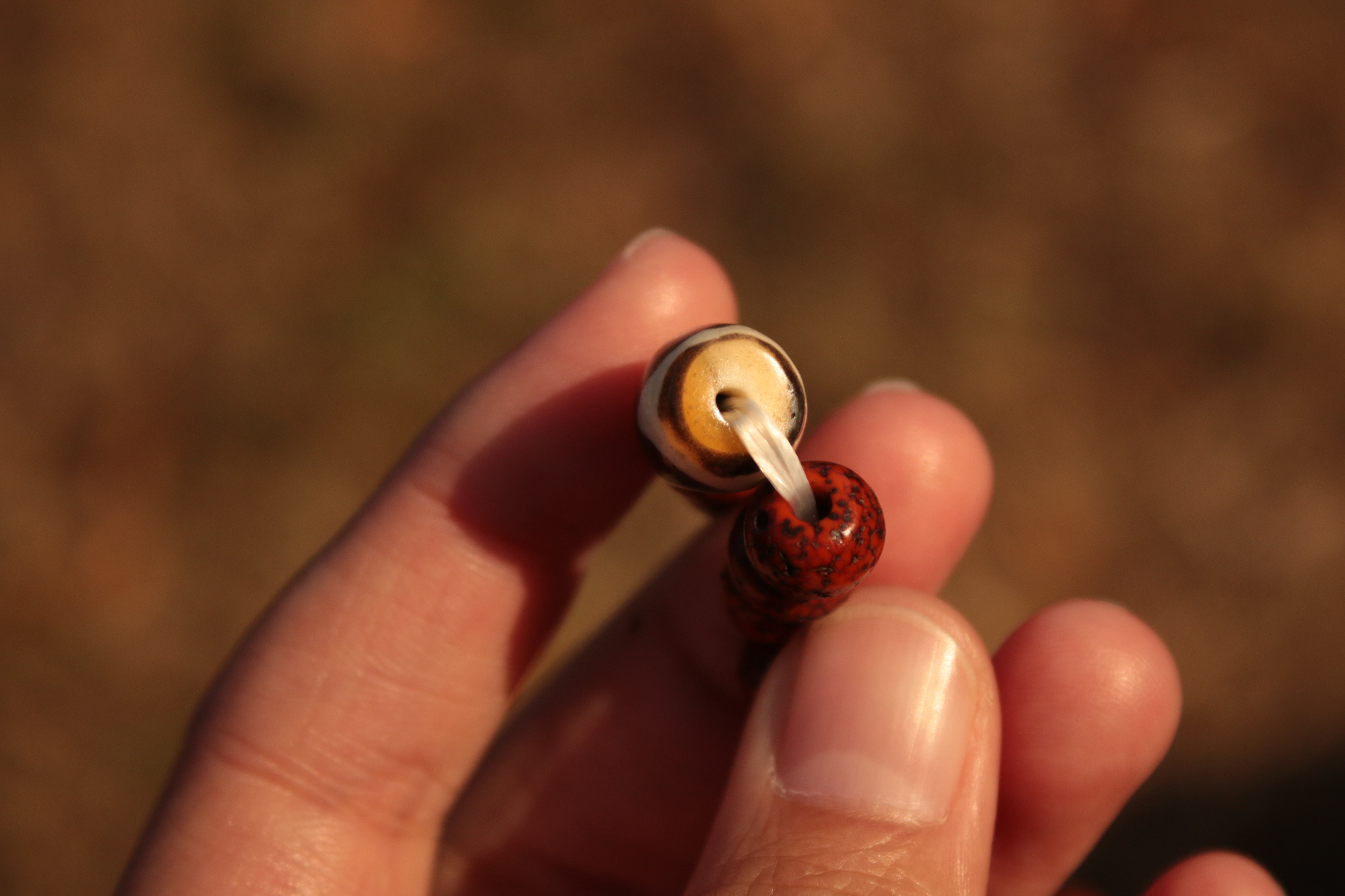 Star-and-Moon Bodhi & Tiger-Tooth Dzi Bead Bracelet（Unique ID:cp-1-5950）