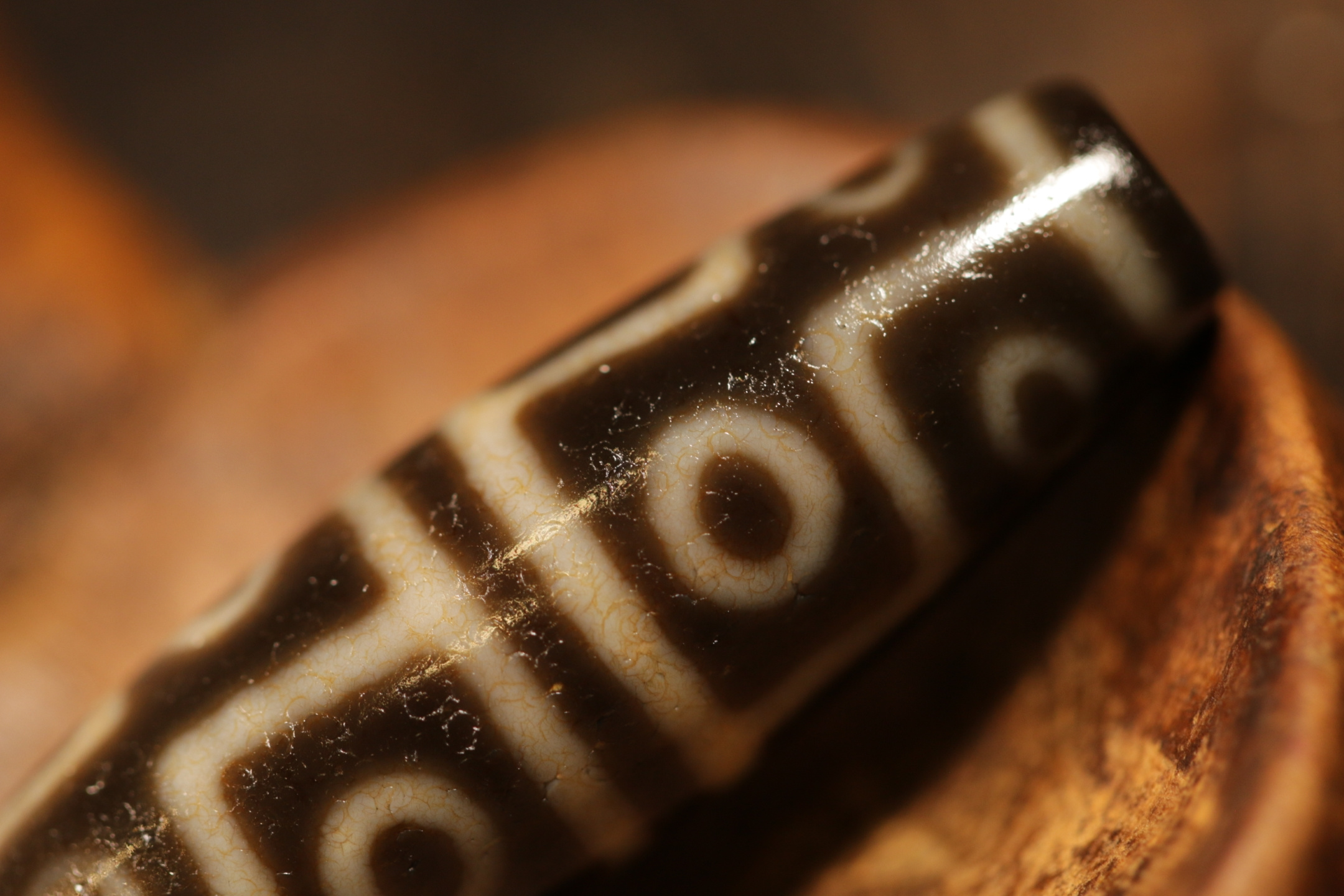 Twelve-Eyed Dzi Bead（Unique ID:tz-12-0087）