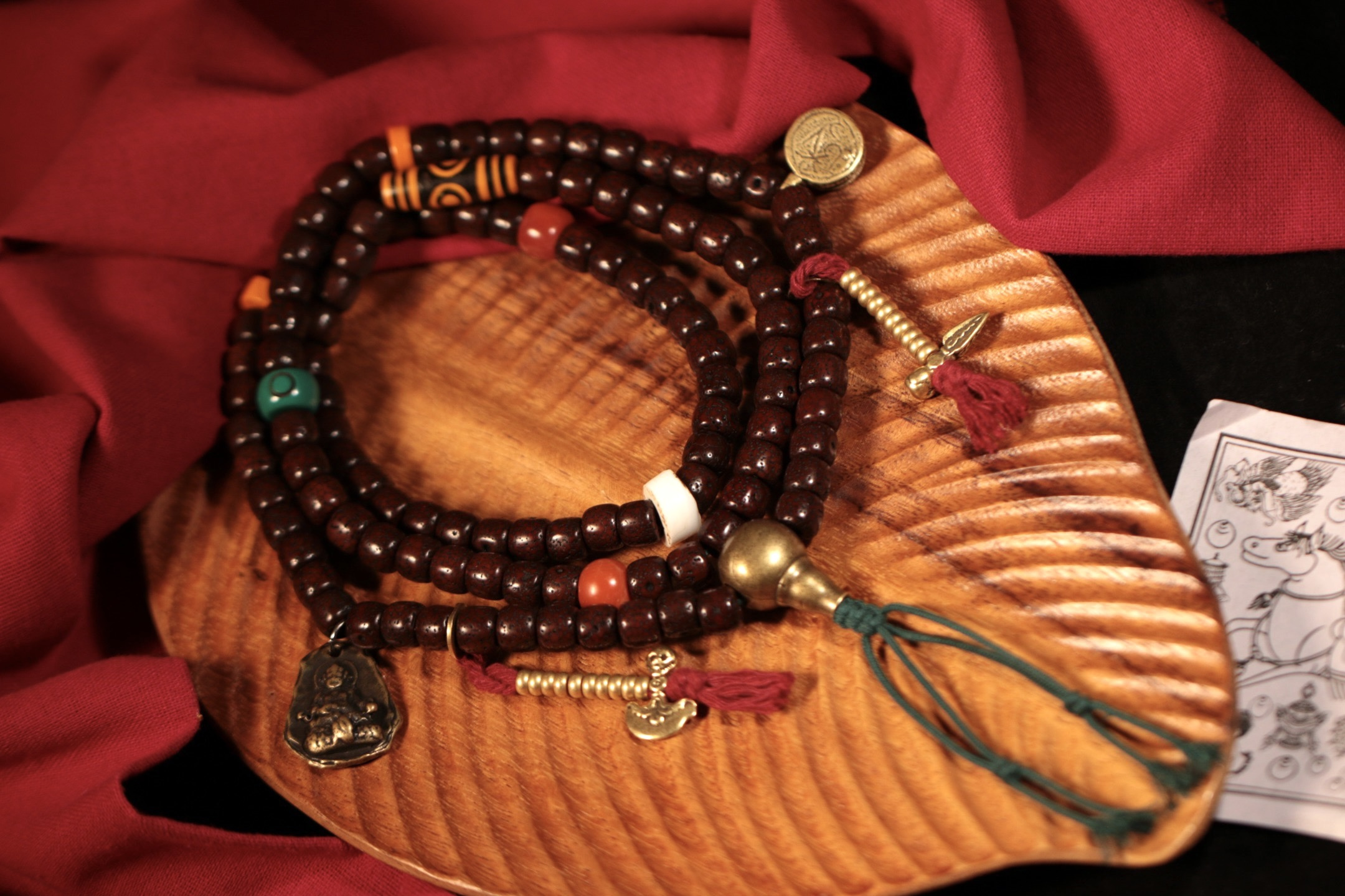 Star-and-Moon Bodhi Prayer Beads（Unique ID:cp-3-3217）
