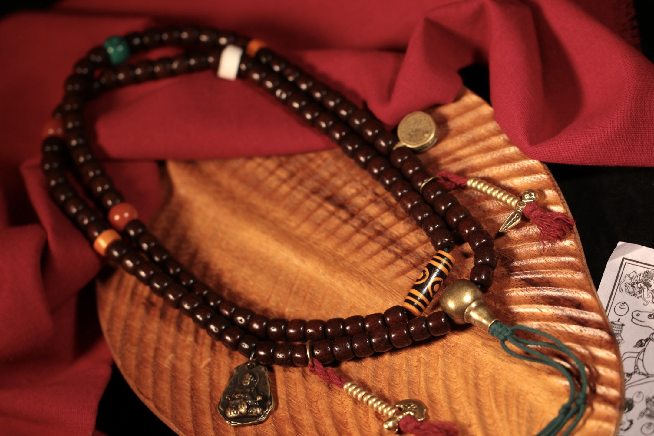 Star-and-Moon Bodhi Prayer Beads（Unique ID:cp-3-3217）