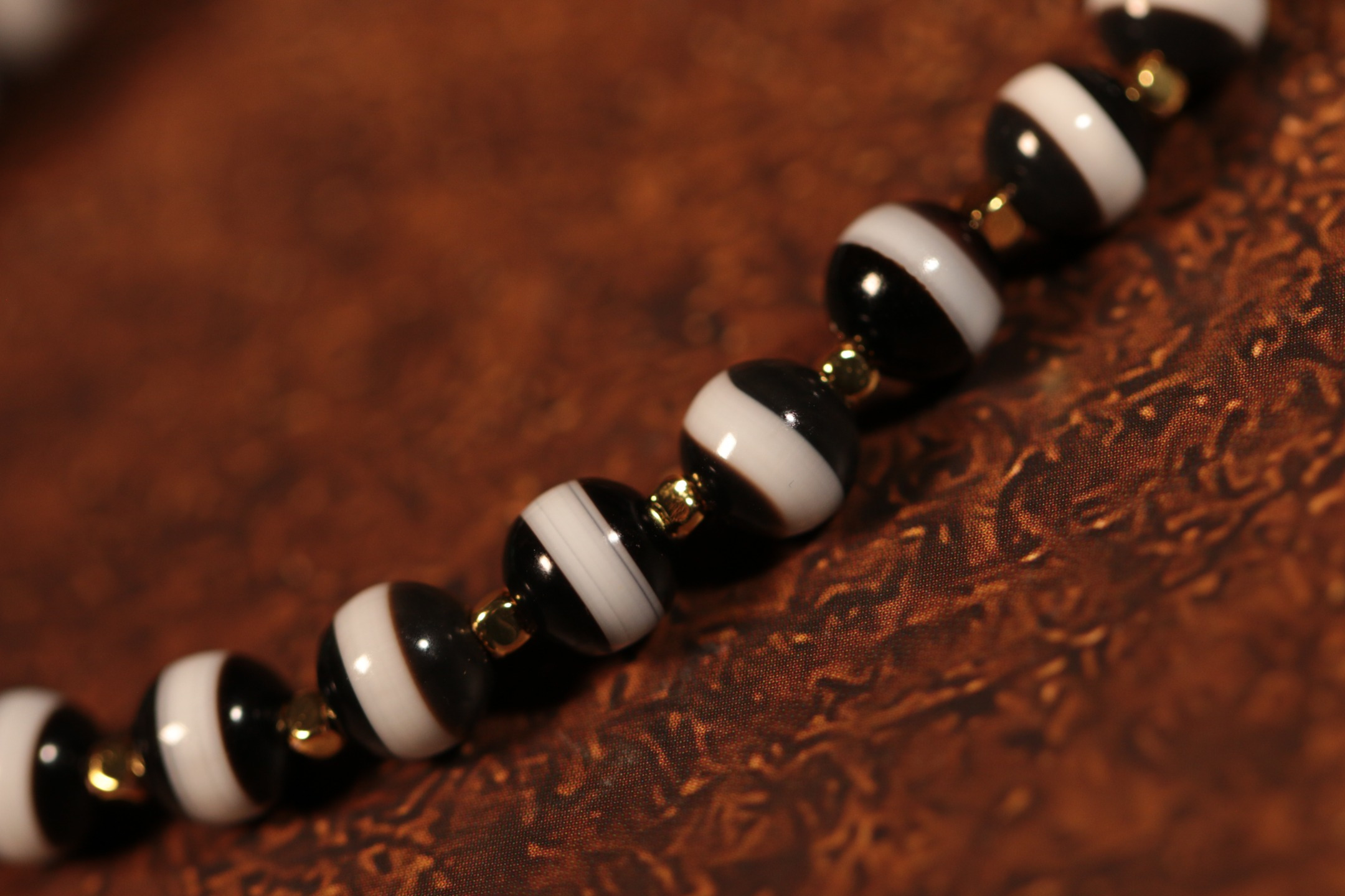 Medicine Master Heaven and Earth Dzi Bead Bracelet（Unique ID:cp-1-6430）