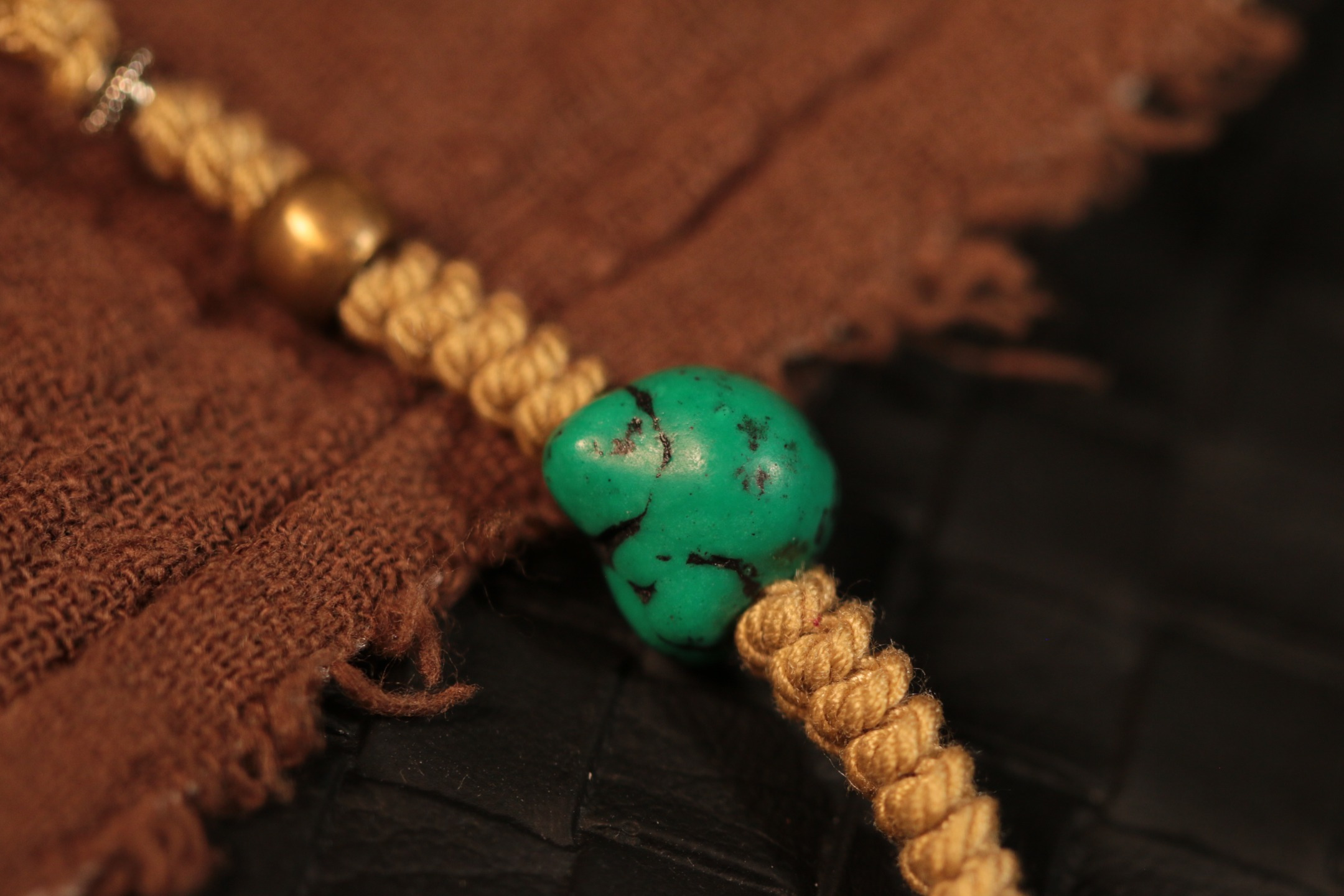 Dzi Bead and Garuda Collarbone Necklace（Unique ID:cp-2-2654）