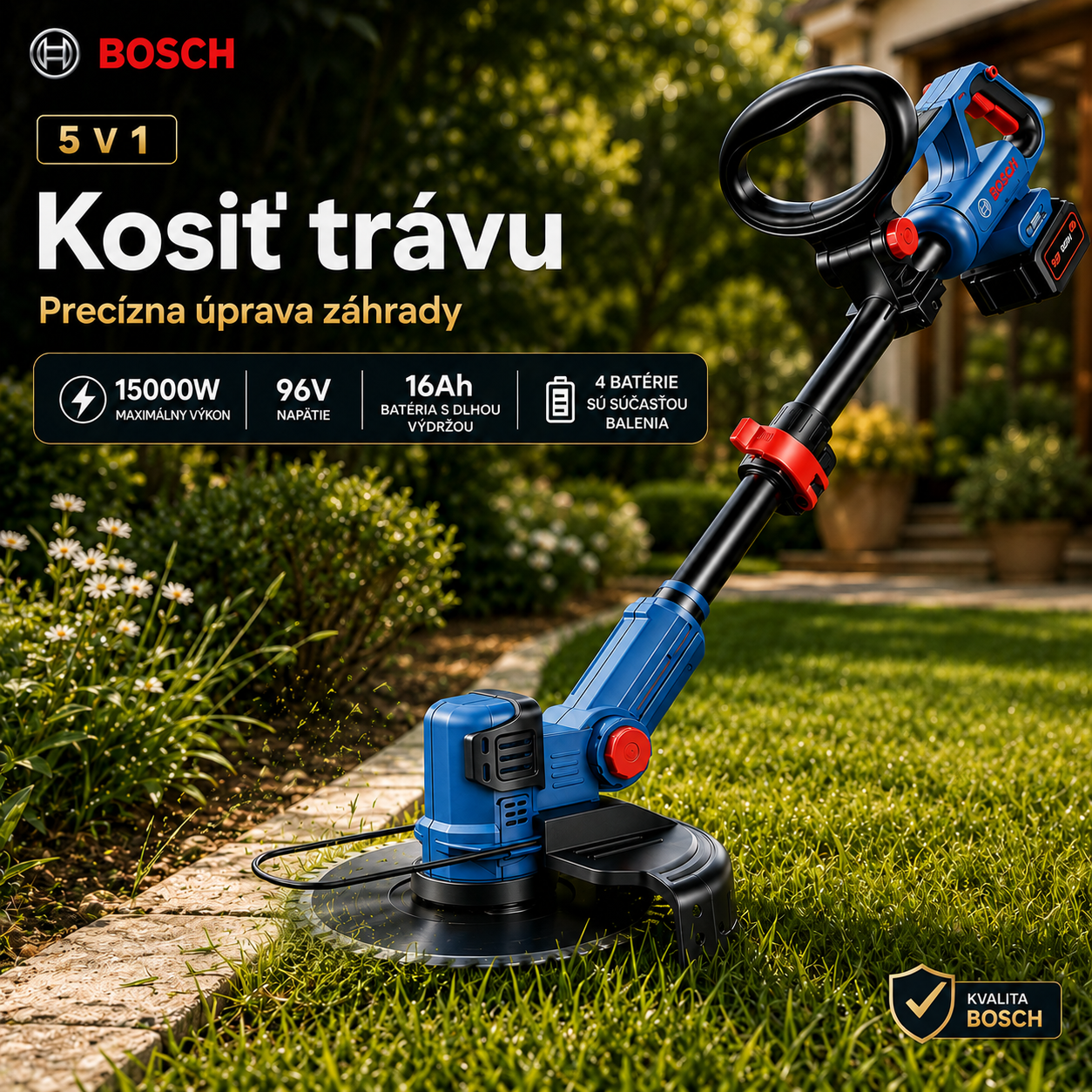 Multifunkčný bezkefový kultivátor BOSCH s lítiovou batériou.