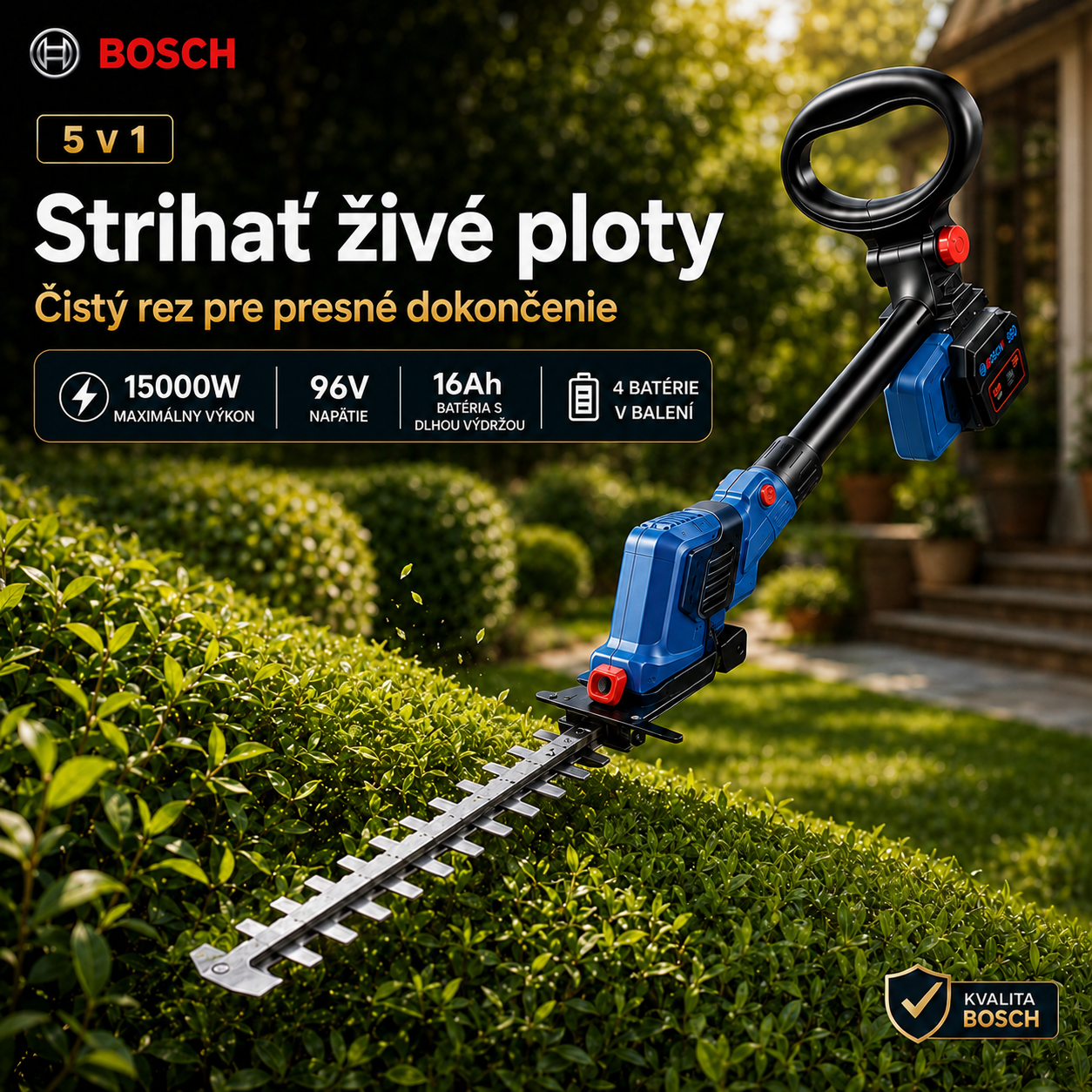 Multifunkčný bezkefový kultivátor BOSCH s lítiovou batériou.