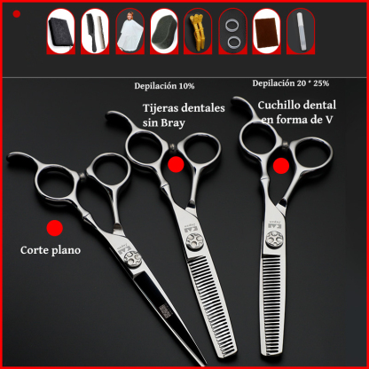 🥰Japanese hairdressing scissors, flat cut, seamless tooth scissors, professional fine cut.