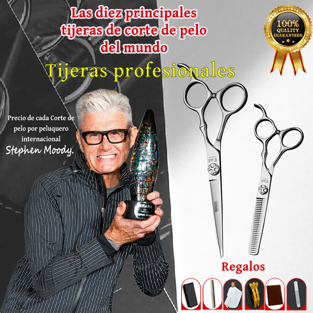 Japanese hairdressing scissors, flat cut, seamless tooth scissors, professional fine cut.