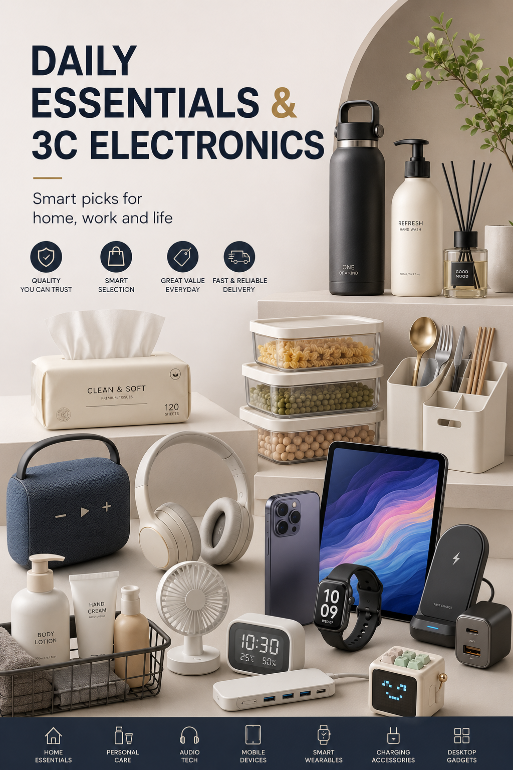 日用品と3C電子機器