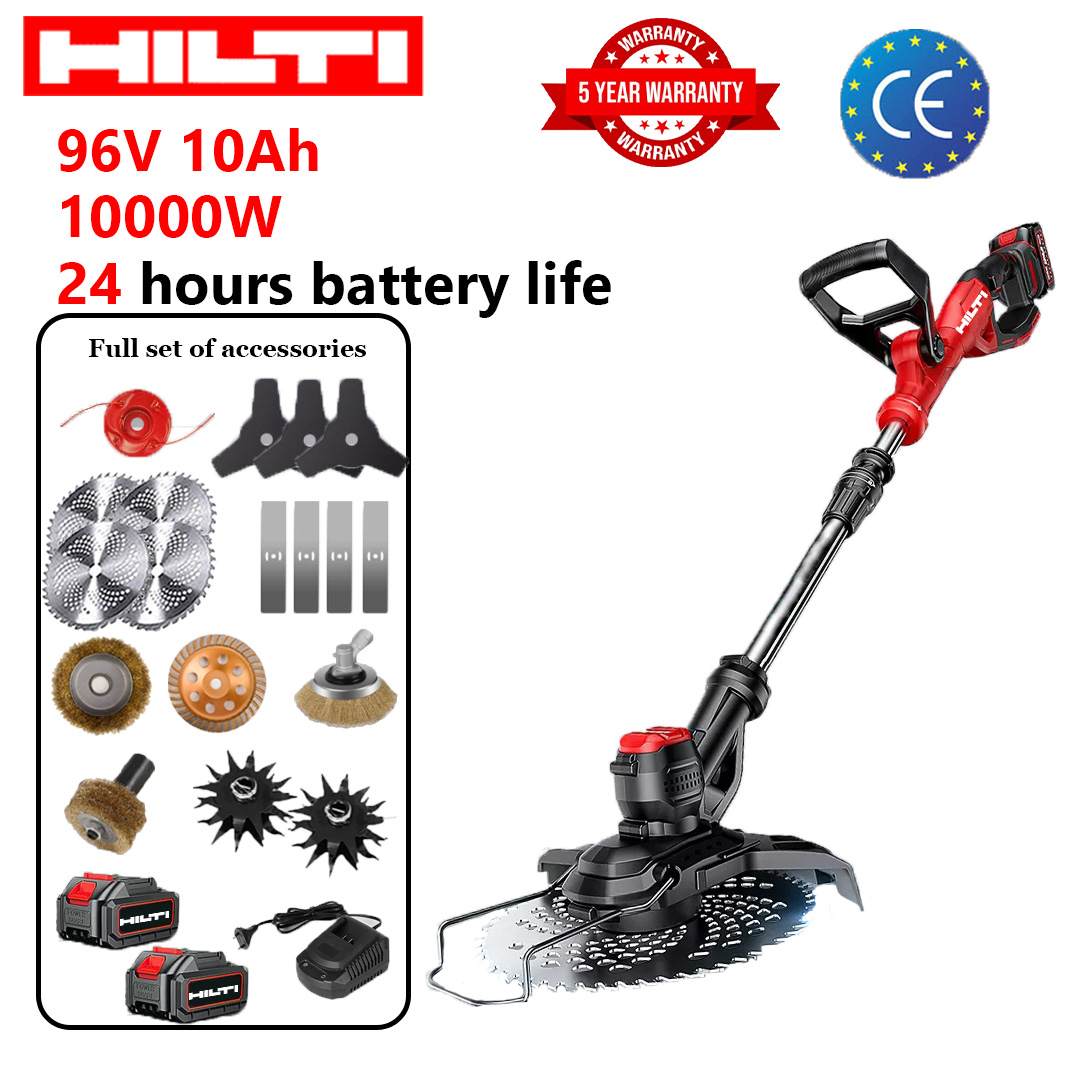 Akumulátorová multifunkčná kosačka na trávu HILTI 96V | Vysoký výkon 15 000 W + 36-hodinová výdrž batérie | Multifunkčná na odstraňovanie buriny/kyprenie pôdy/odstraňovanie hrdze