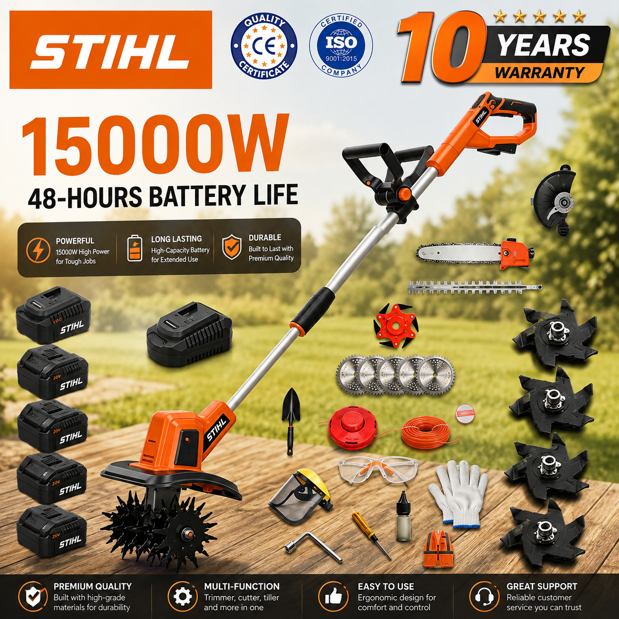 🔥Stihl 2026 New 5-in-1 Multi-Function Cultivator with 15000 W