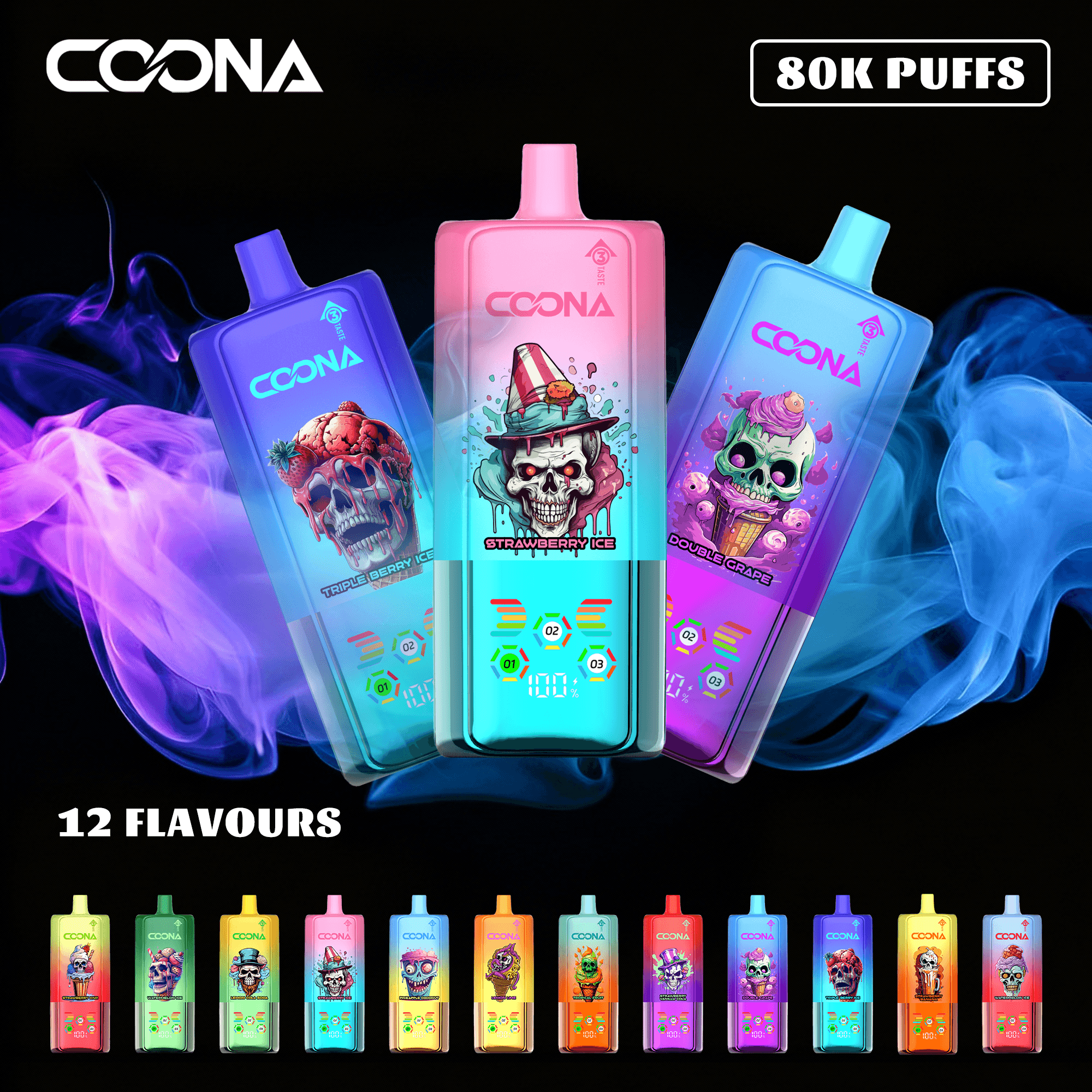 💎5個セット- COONA 80000パフ 3in1使い捨てVAPE