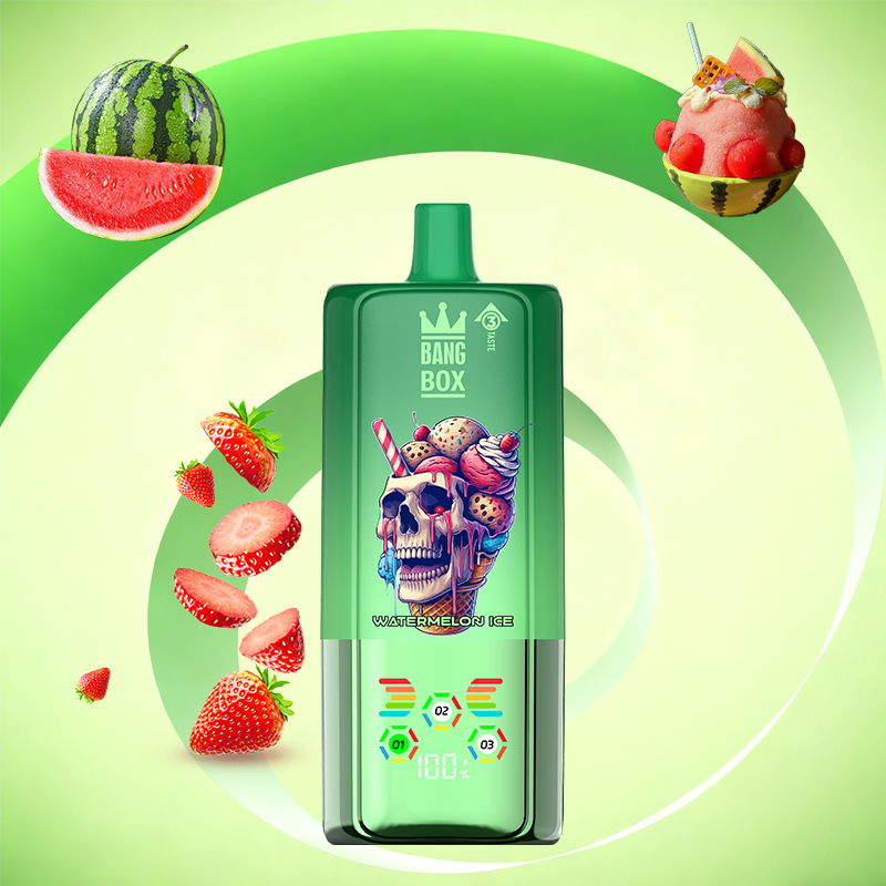 BANG BOX 80000 puff 3 in1 Flavor Disposable Vape - Watermelon Ice + Strawberry Ice Cream + Triple Melon