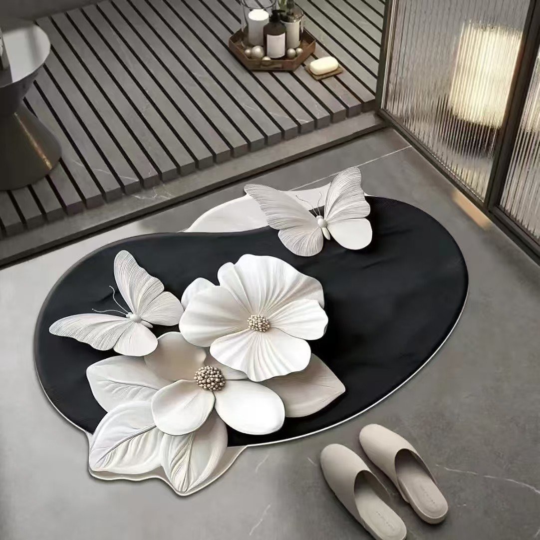 フレンチ風の珪藻土バスマット